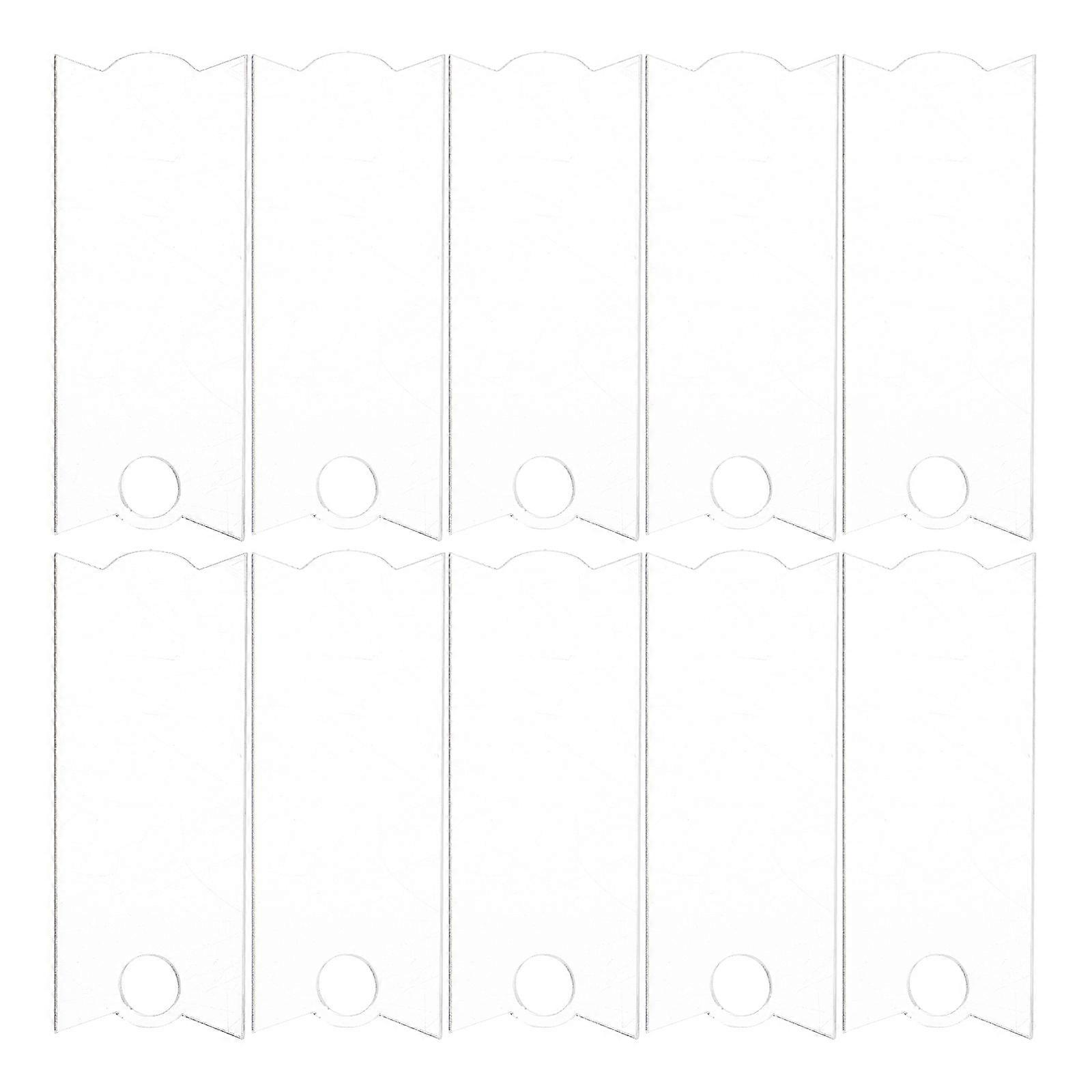 10Pcs Rectangle Name Plates for Cups High Transparency DIY Decorative Uses