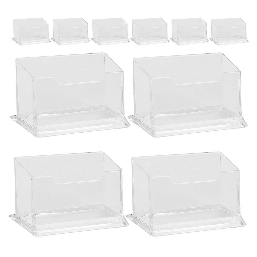 30 Pcs Transparent Business Card Display Stand For Professional Settings Desk Storage