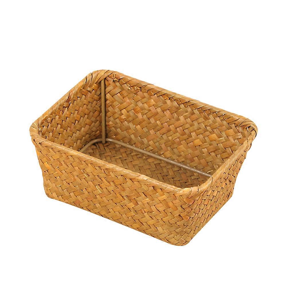 Portable Rattan Basket for Tea Cake Storage 1 Box for Home