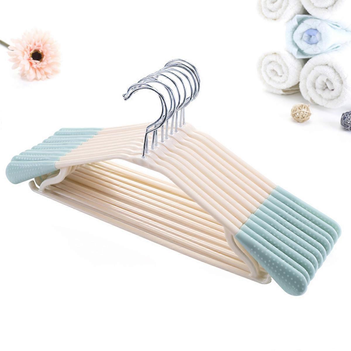 Πλαστικές κρεμάστρες ρούχων που αποτρέπουν το τσαλάκωμα χωρίς ίχνη, στεγνωτήριο για πουκάμισα, πουλόβερ, φορέματα, τυχαία χρώματα 10 τεμάχια