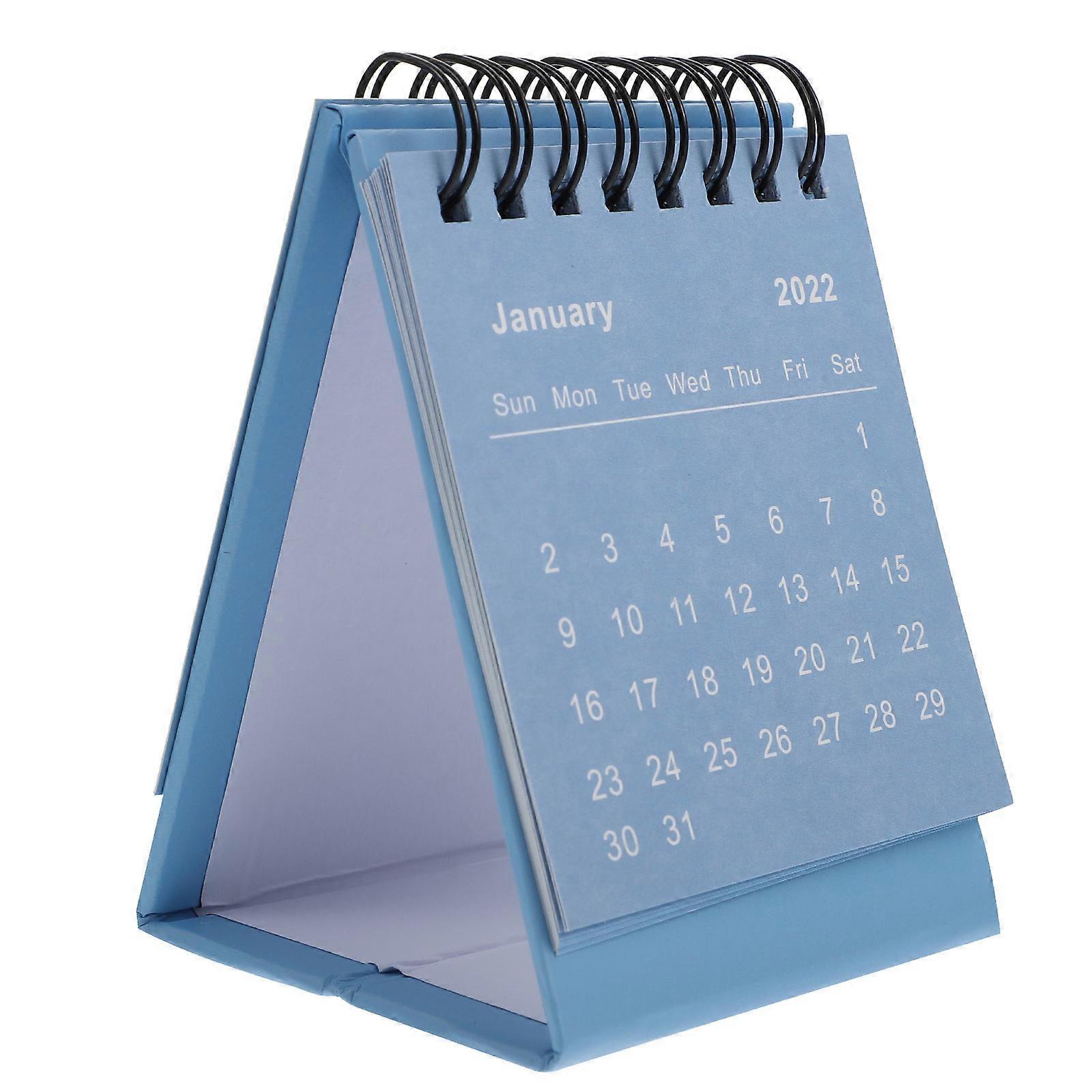 2022 Desk Calendar Green for Schedule Planning 5Pcs Office Set