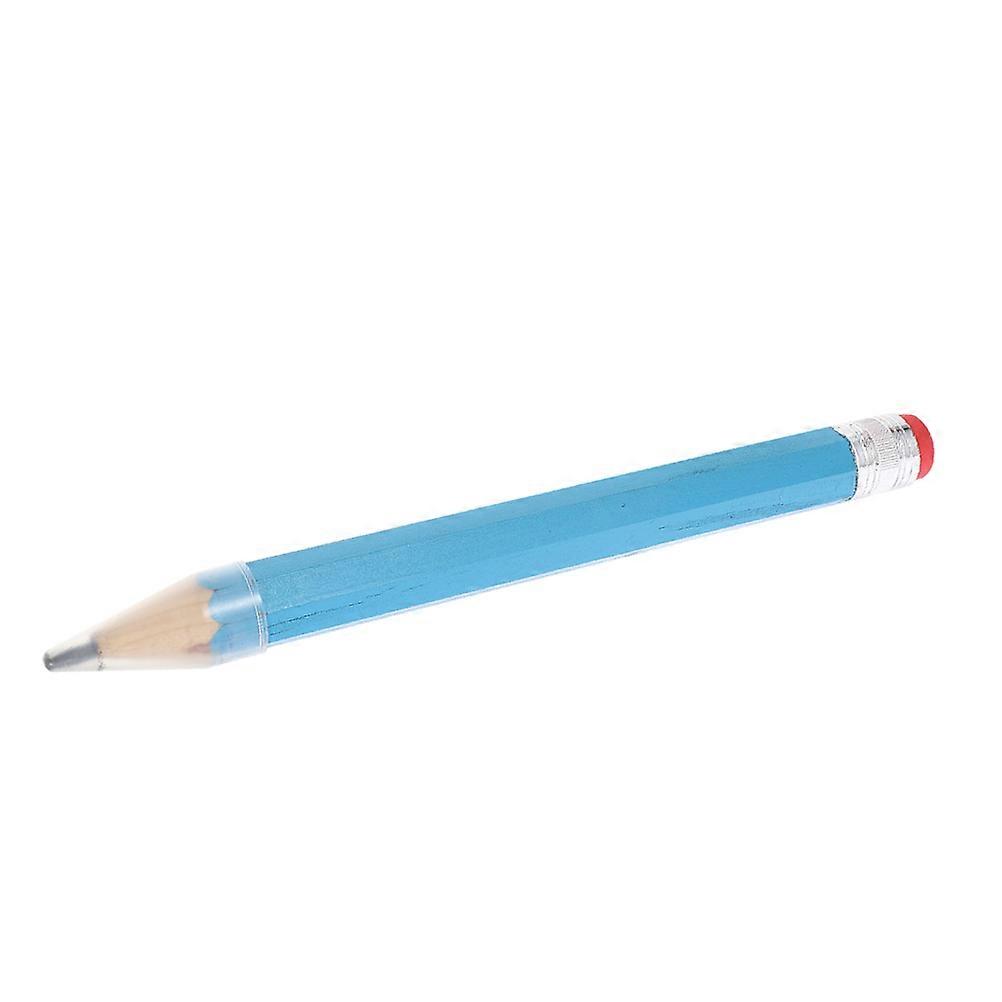 Blue Jumbo Pencils Wooden Large Pencil for Writing 2Pcs with Cap and Eraser