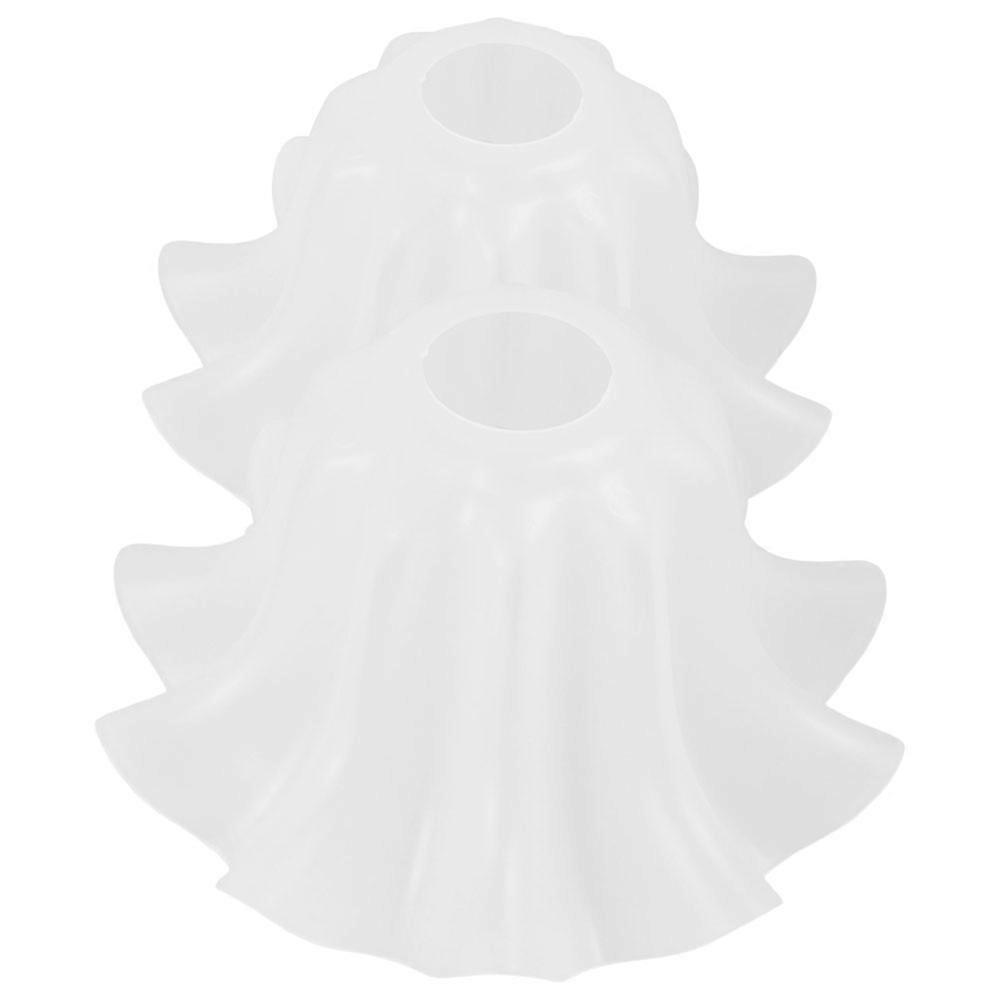 Flower Lampshade For Table Lamp Replacement Scalloped Design E27 Lamp Holder Elegant Style 2Pcs