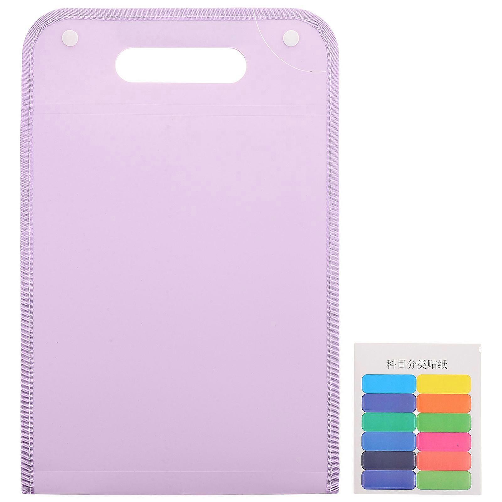 Lavender 4Pcs Accordion File Organizer for Paper Storage Portable Design
