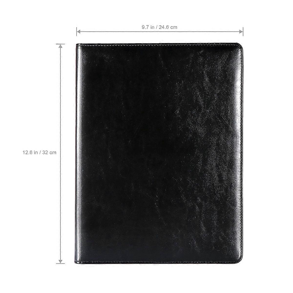 PU Folder Calculator Multifunctional File Folder for Files Holding A4 Black