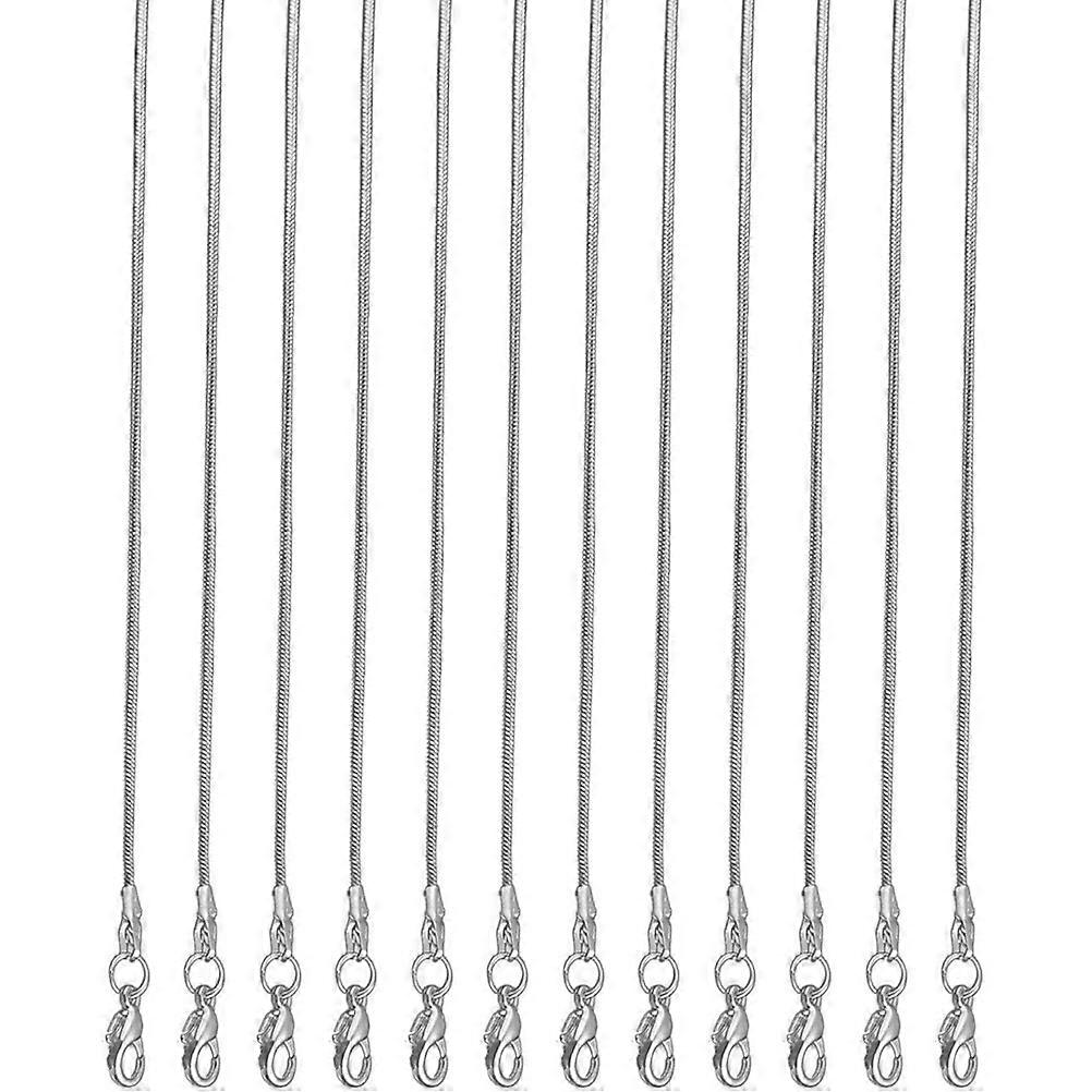 DIY Chains Link With Lobster Clasps For Craft Enthusiasts 15.72x0.59in Silver 48Pcs