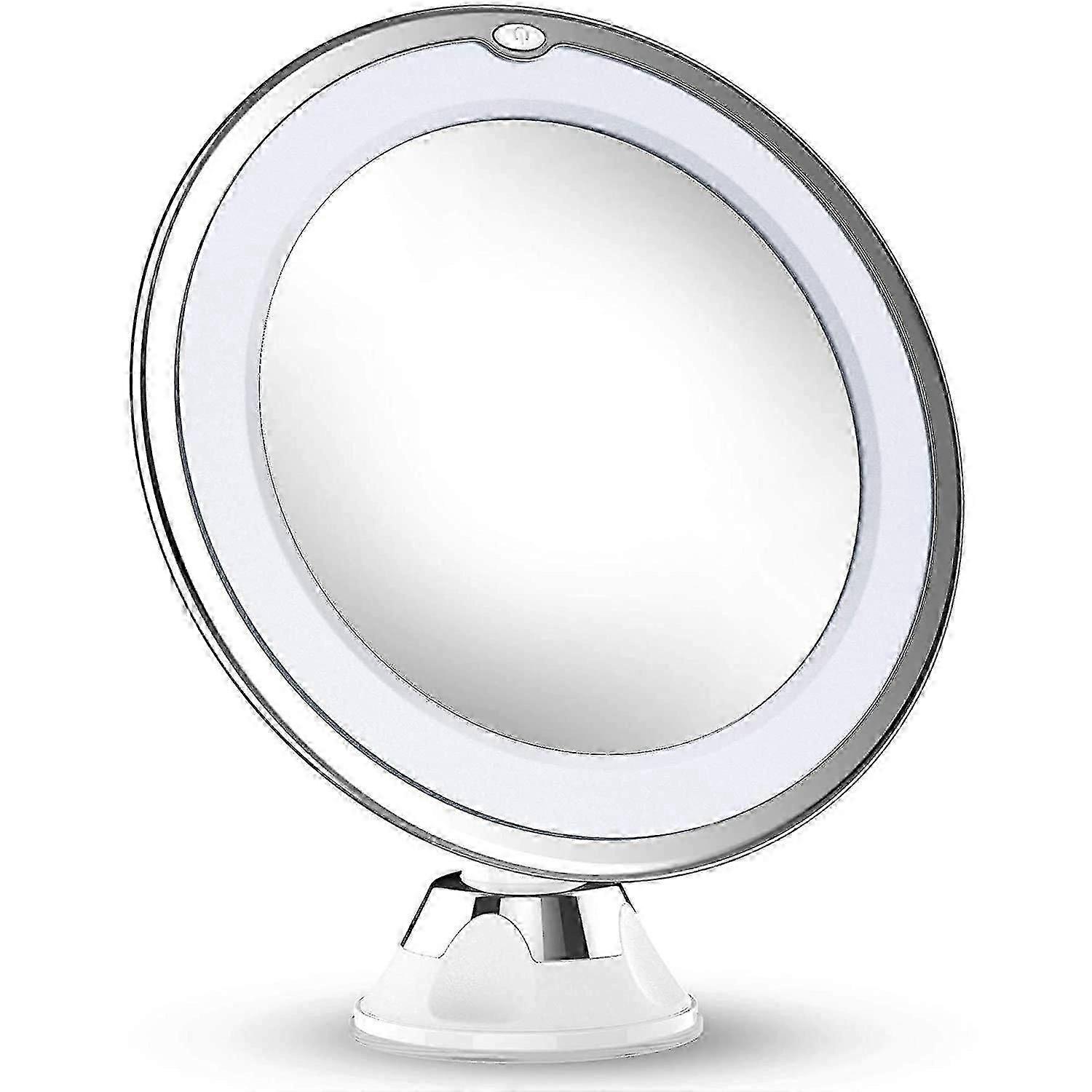 Updated 10x Magnifying Makeup Mirror with LED Lights, Portable for Vanity and Bathroom Use