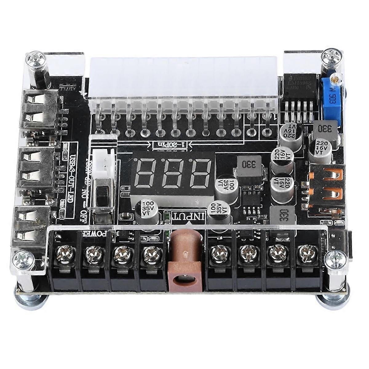 20/24 Pin ATX Power Adapter Board Pd2.0/Pd3.0 Power Module Adapter Adjustable Voltage with Red Digital Display
