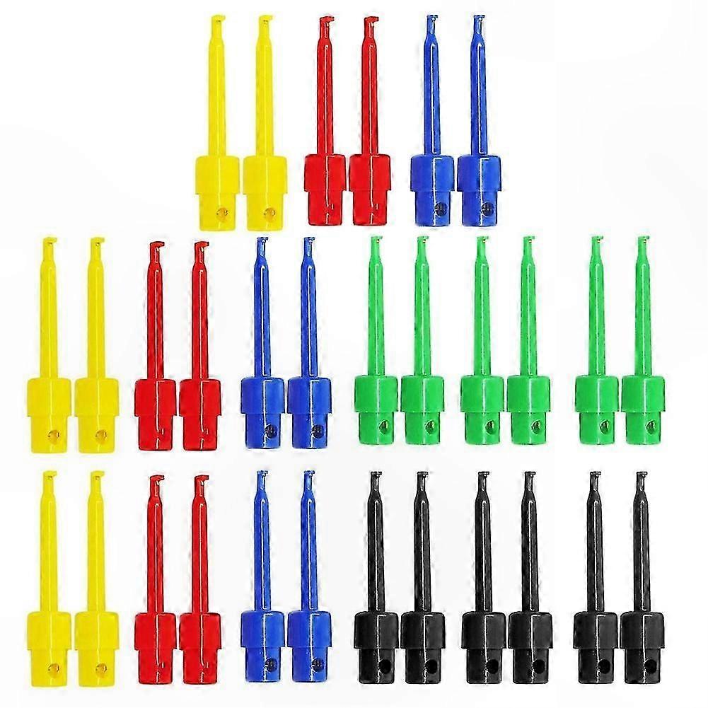 30Pcs Multimeter Test Clips, Mini Electronic Measuring Probes, Wire Leads, and Test Tips Set for Electrical Measurement