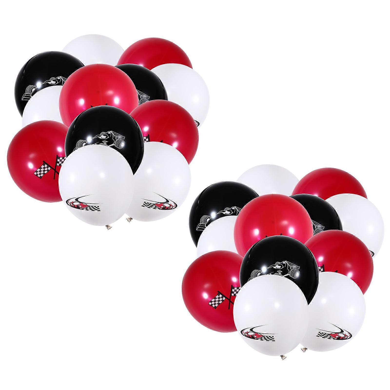 Racing Party Balloons Checkered Latex Balloon Kits for Party Use 48Pcs