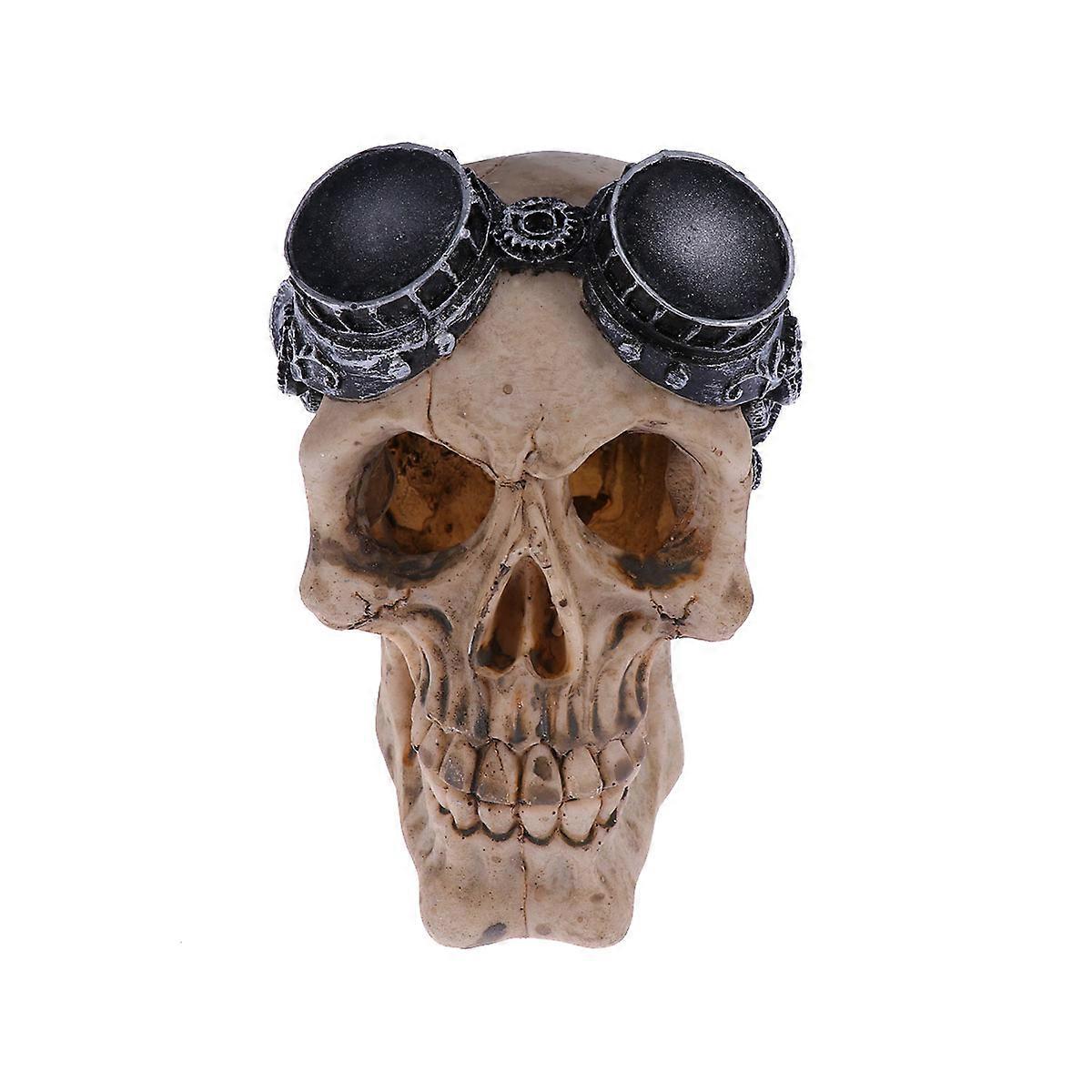 Simulation Skull Ornament Fish Tank Decor Pilot Skeleton for 2Pcs