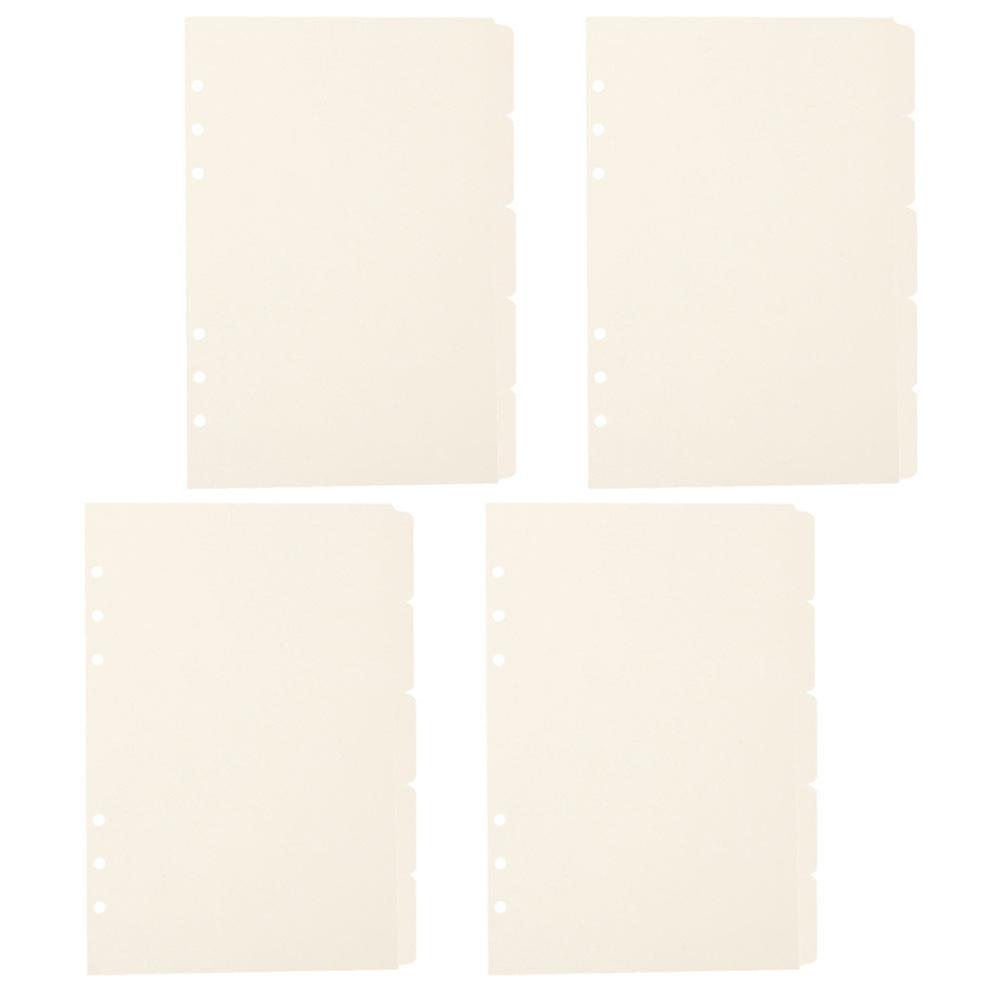 Binder Tabs Notebook Dividers for Organization 80Pcs White Paper Set
