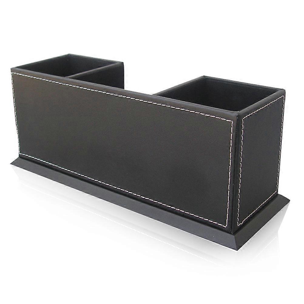 Black Pen Holders for Desktop Organizer 2Pcs Multipurpose Office Use