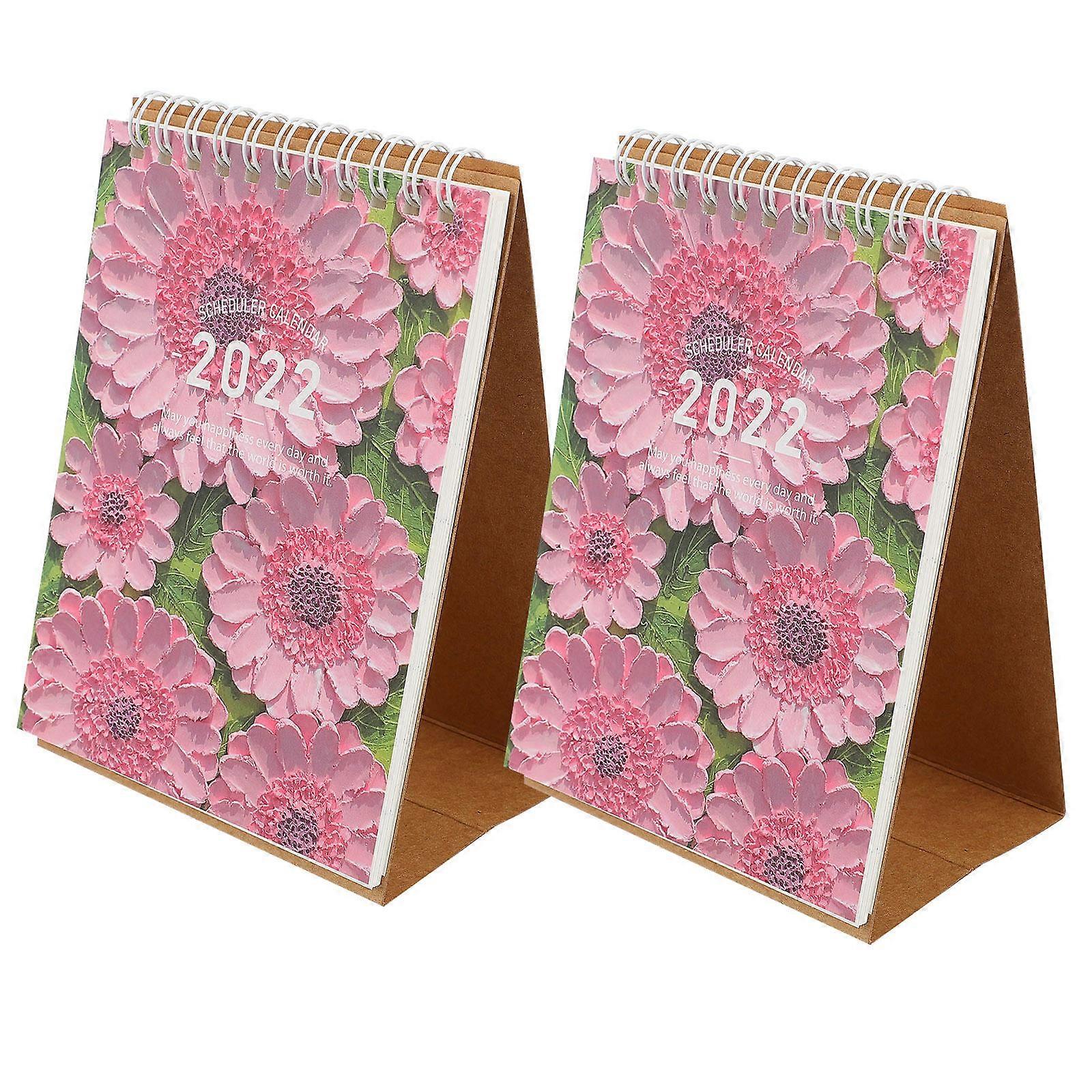 Paper 2022 Desktop Calendar with Creative Design for Home Use 14Pcs