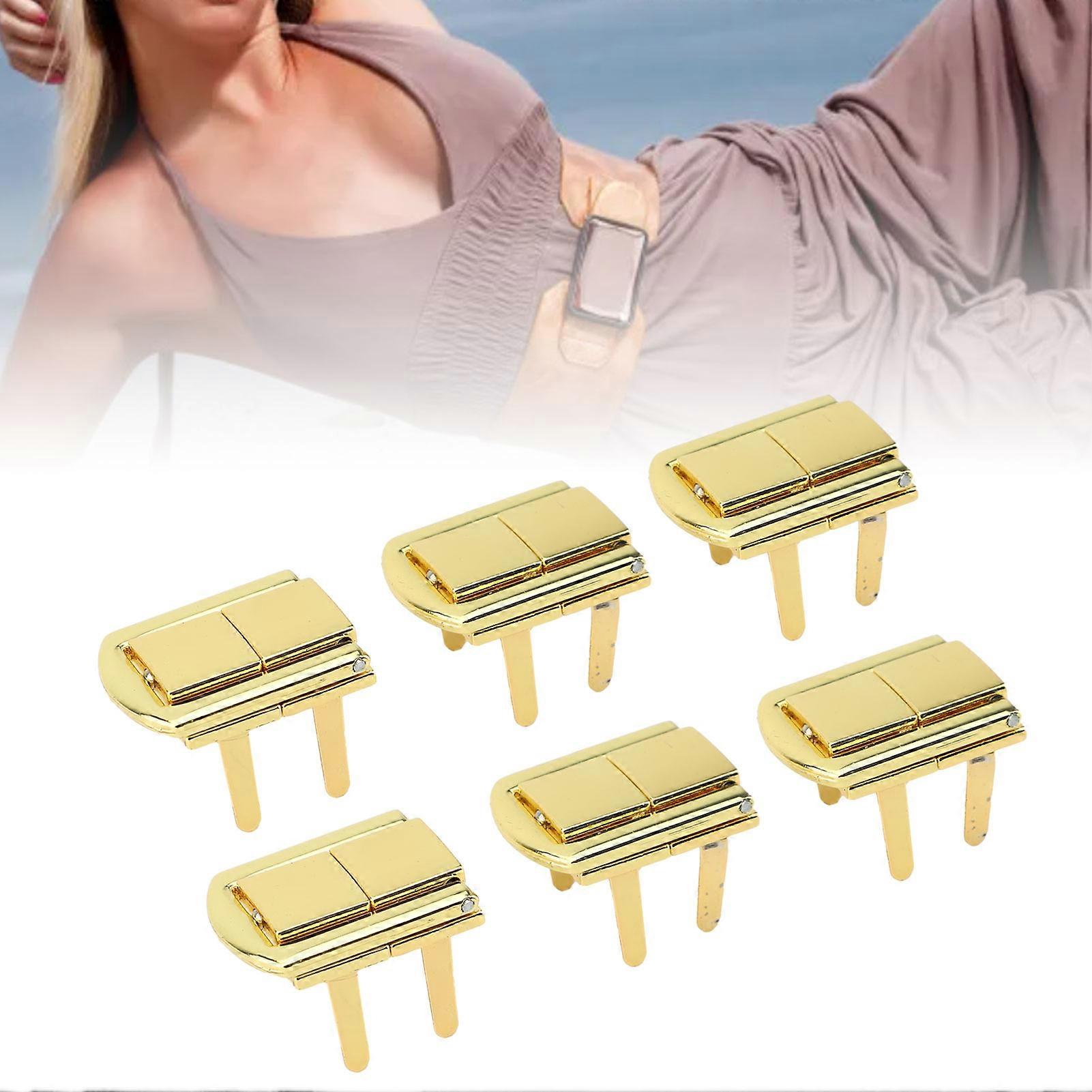 6 Set Zinc Alloy Interlocking Buckle Clasps 31x24mm Bright Gold