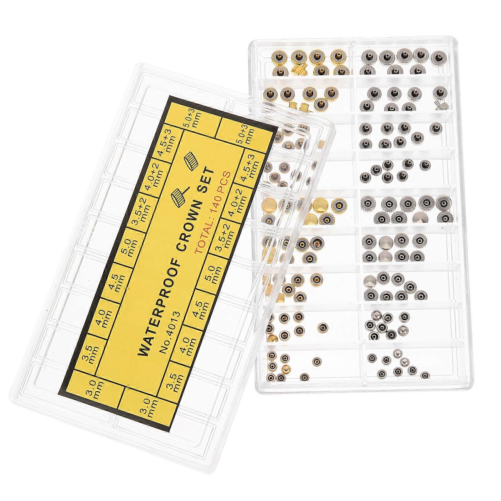 Assorted Watch Crown Repair Tool for Watchmakers with 2 Boxes