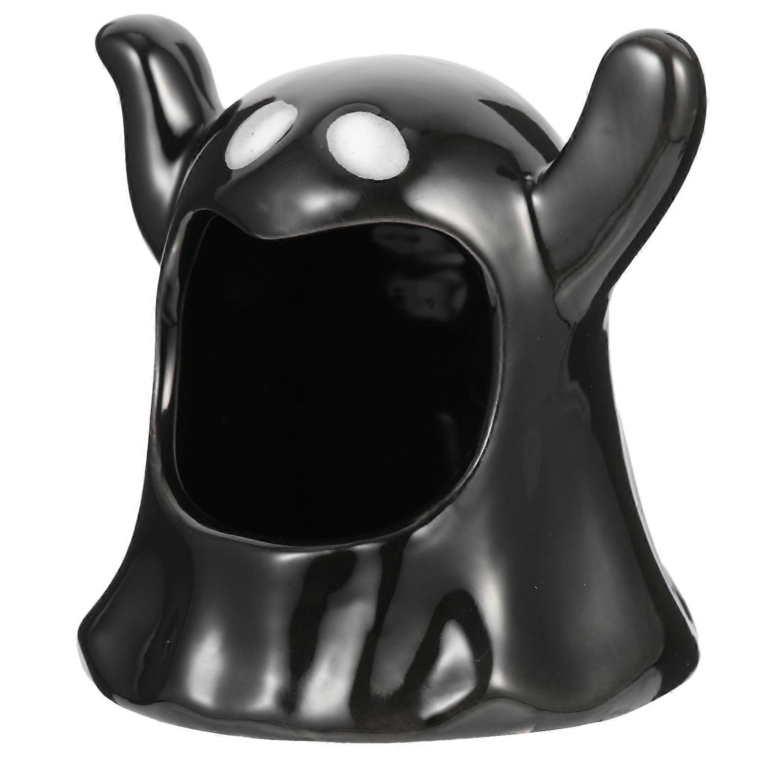 2Pcs Halloween Candle Holder Ghost Tealight Holder Ceramic Decor Accessory