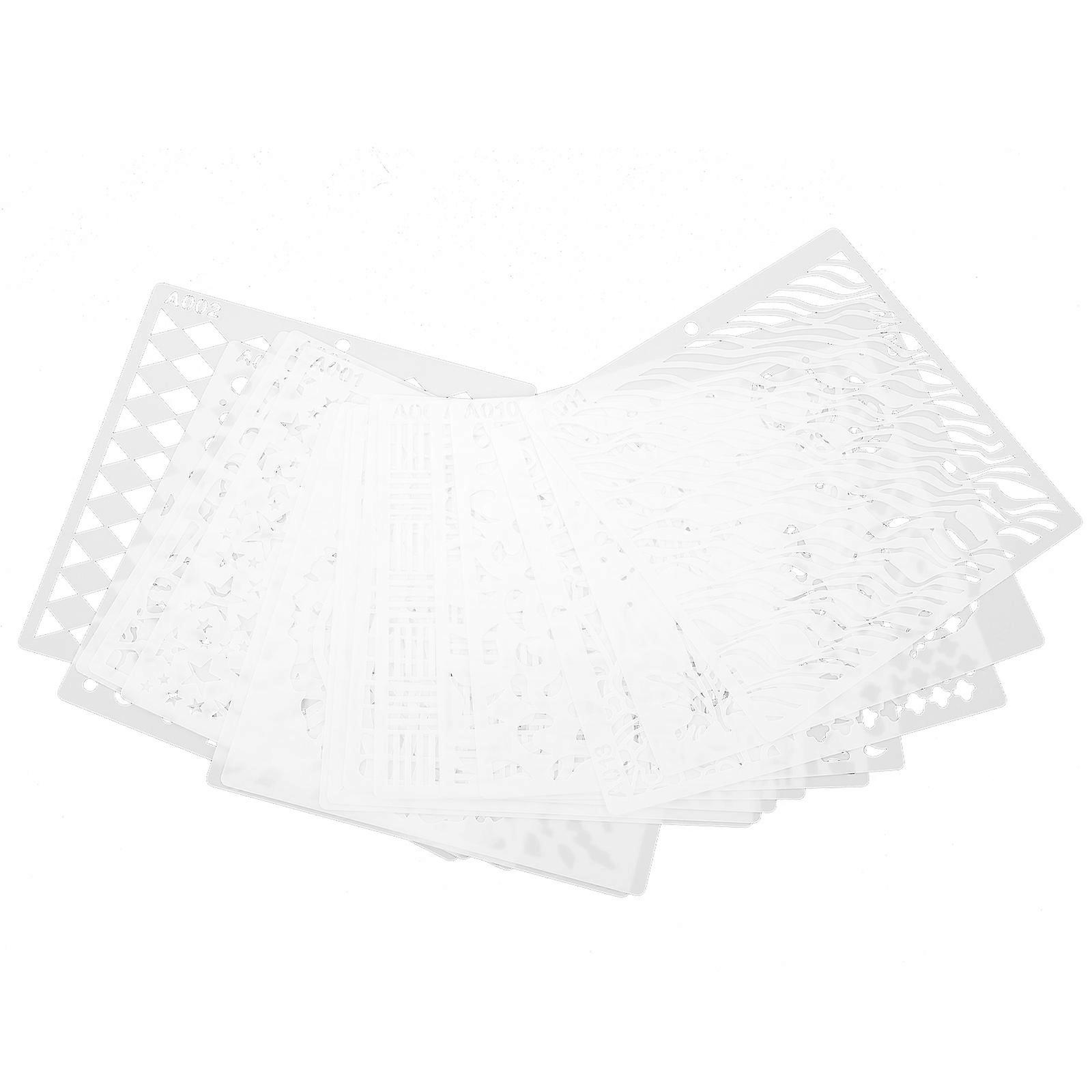 Hollow-Out Plastic Stencils Art Pattern Stencils for Painting 64 Sheets