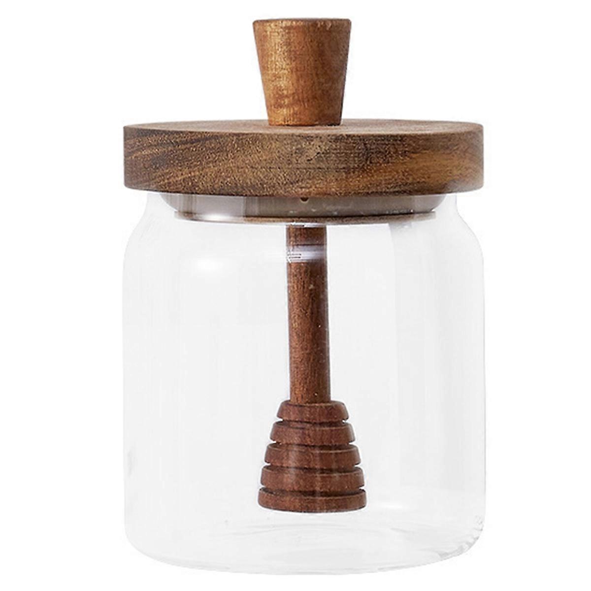 Storage Bottles Honey Jars with and Lid Wide Mouth Honey Containers Syrup Dispenser for Storing Honey and Syrup