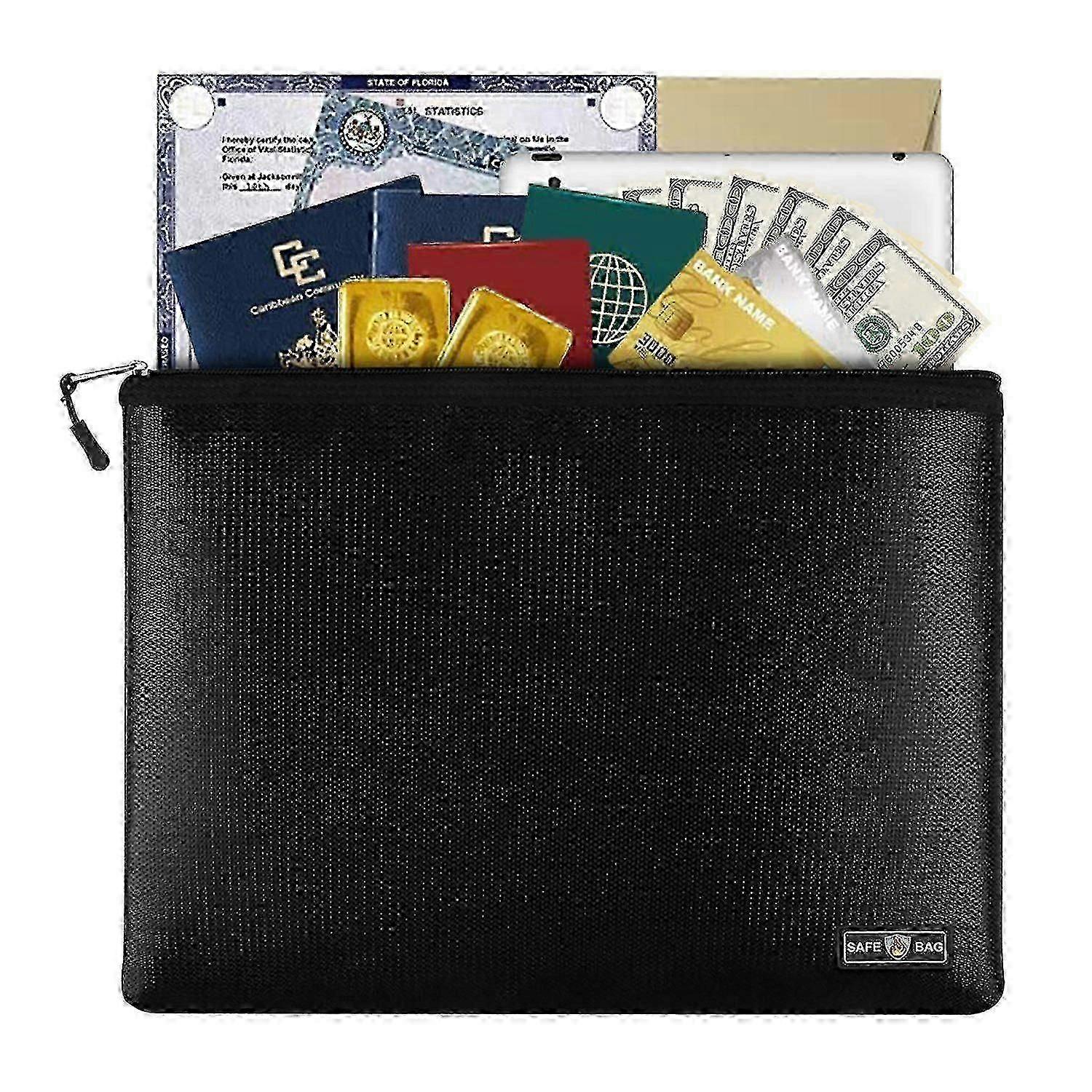 Fireproof Document Bag Fireproof And Waterproof File Folder Money Bag Safe Storage Pouch Holder Orga Cs