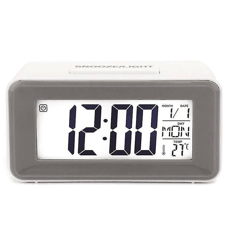 Alarm Clocks White Mini Digital Travel Portable Desk Desktop Backlight Alarm Clock Snooze Calendar