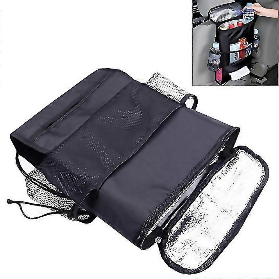 For Multipocket Insulation Cold Car Seat Back Storage Bagblack