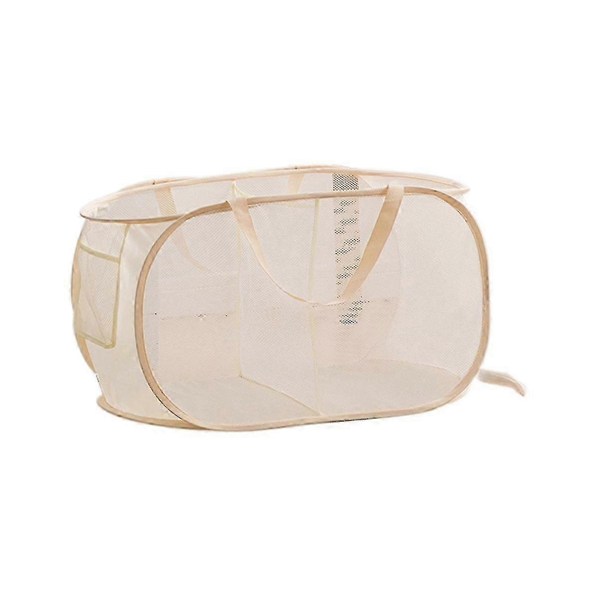 Breathable Mesh Folding Laundry Basket Household D