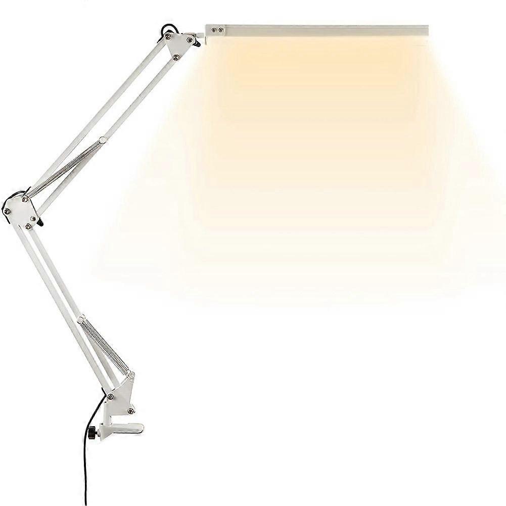 LED Desk Lamp with Clamp, 10W Swing Arm Desk Lamp, 3 Lighting Modes, Adjustable Table Lamp for Study, Drawing,Office