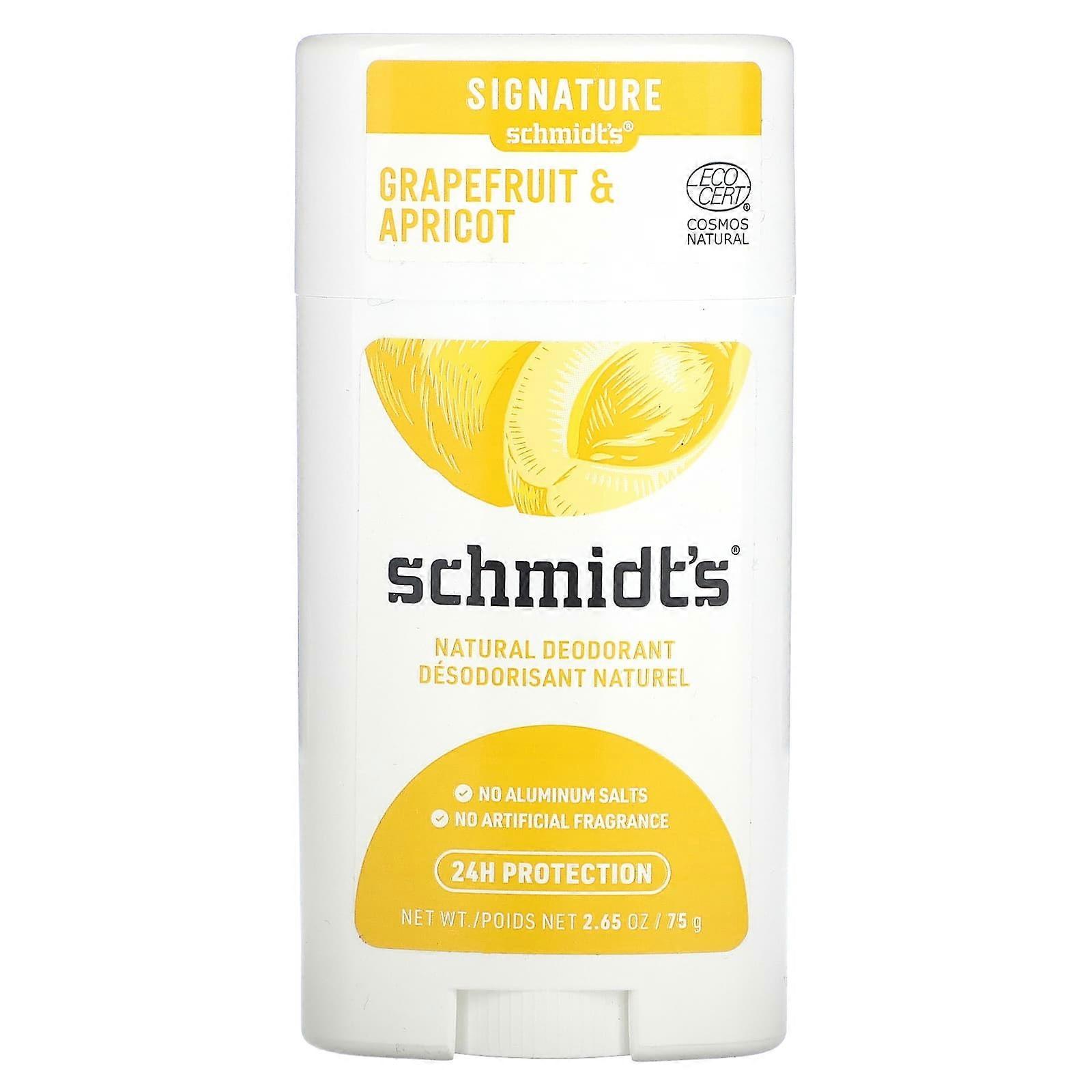 Natural Deodorant, Grapefruit & Apricot, 2.65 oz (75 g)