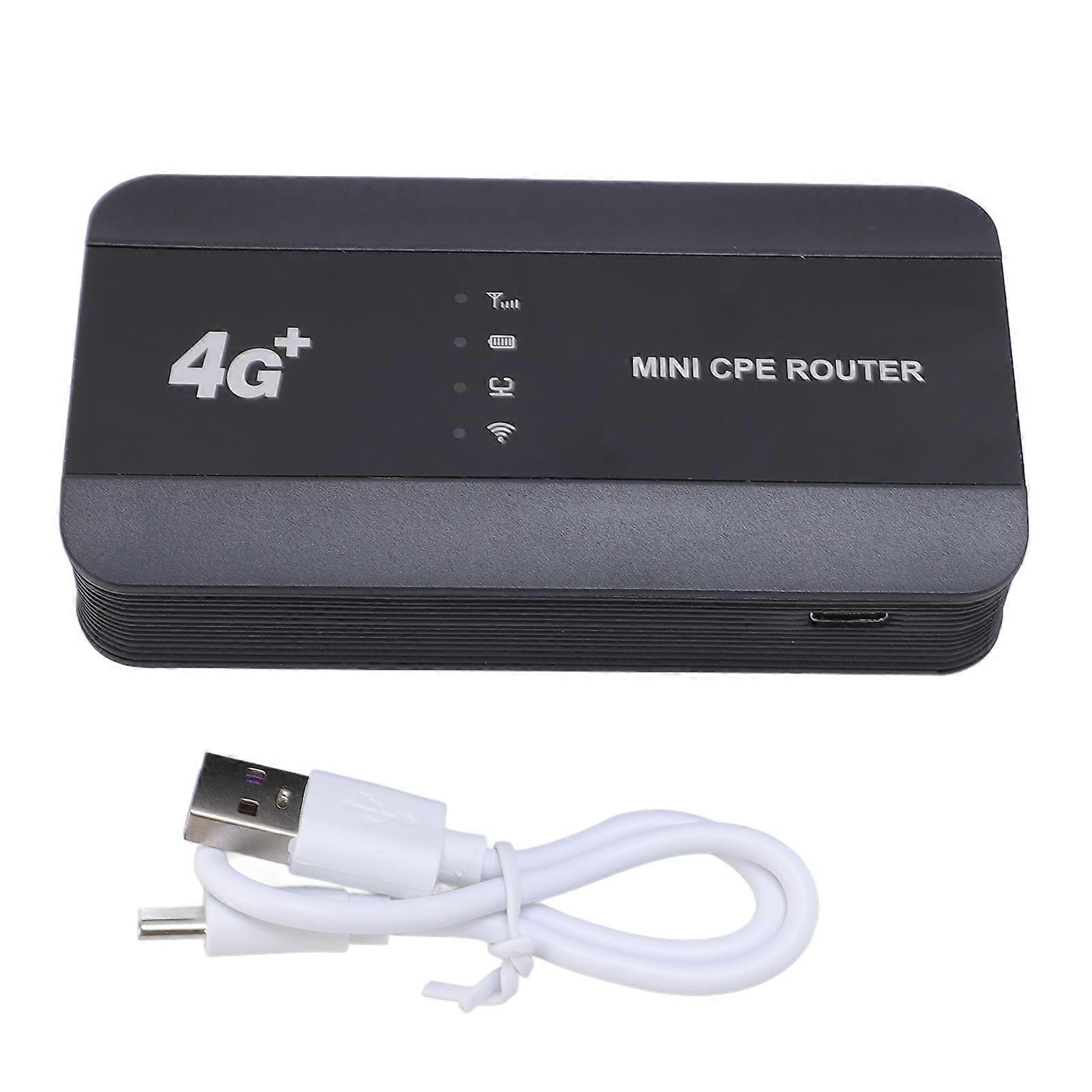 CPE 4G LTE Portable Router 300Mbps Wireless with SIM Slot Type C Rechargeable for 10 Users