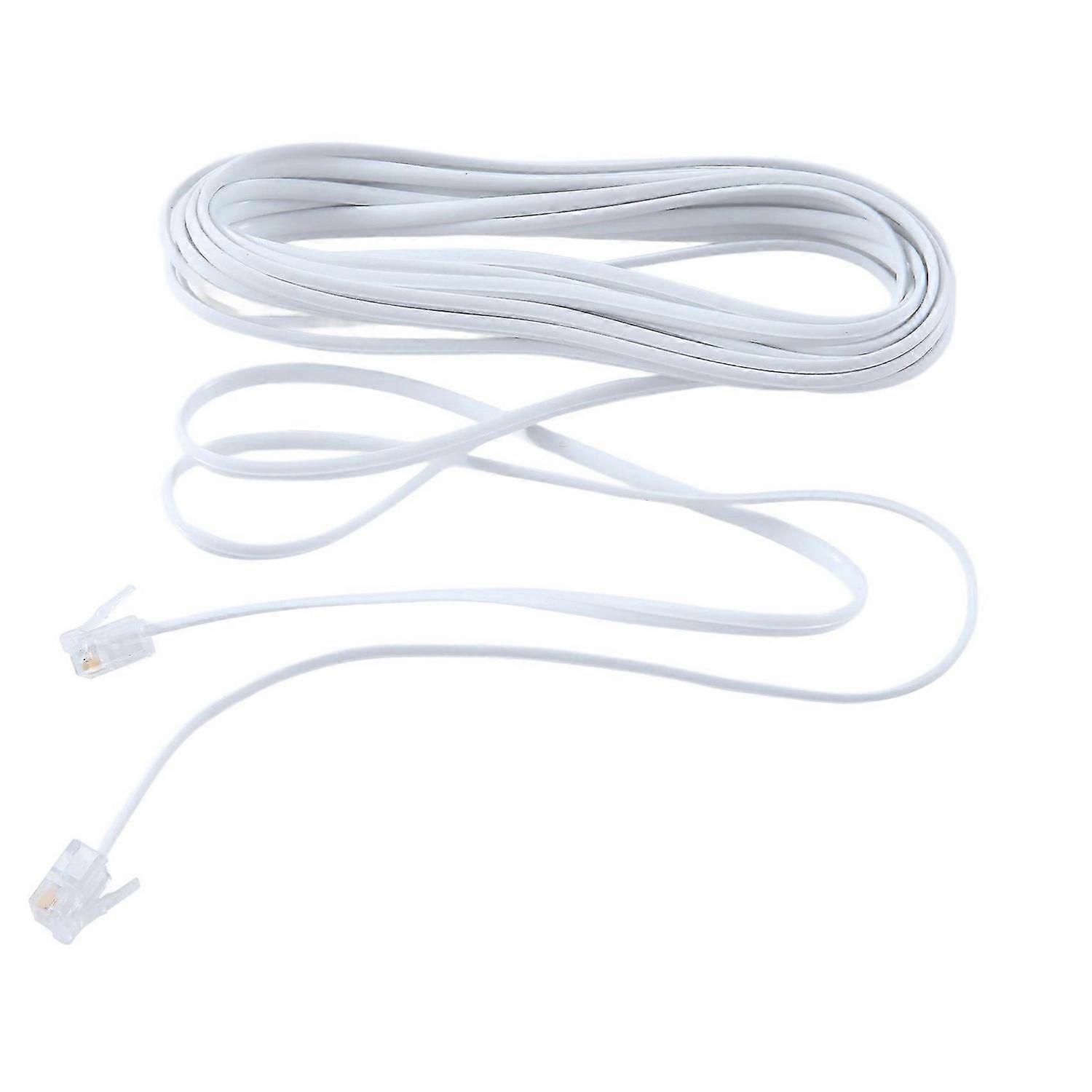 6P2C RJ11 macho a macho enchufe cable de línea telefónica 5M