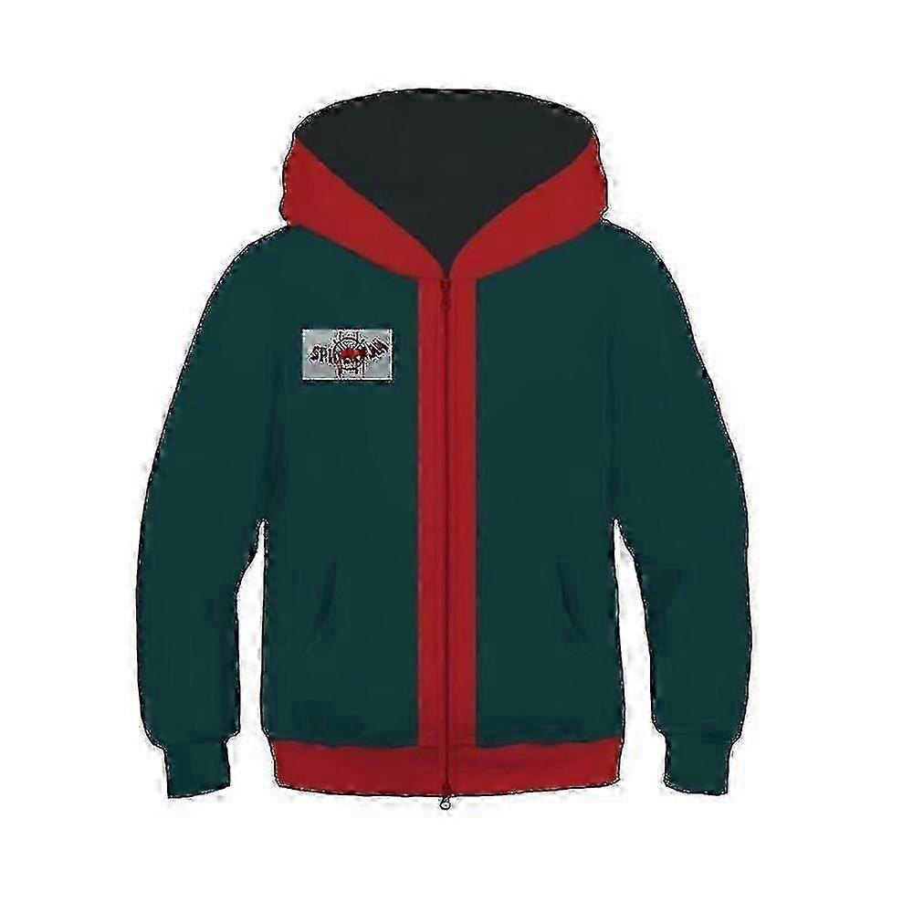 25-26 Kids Verse Miles Morales Cosplay Spiderman Jacket Coat Hooded Tops 4-13 Years