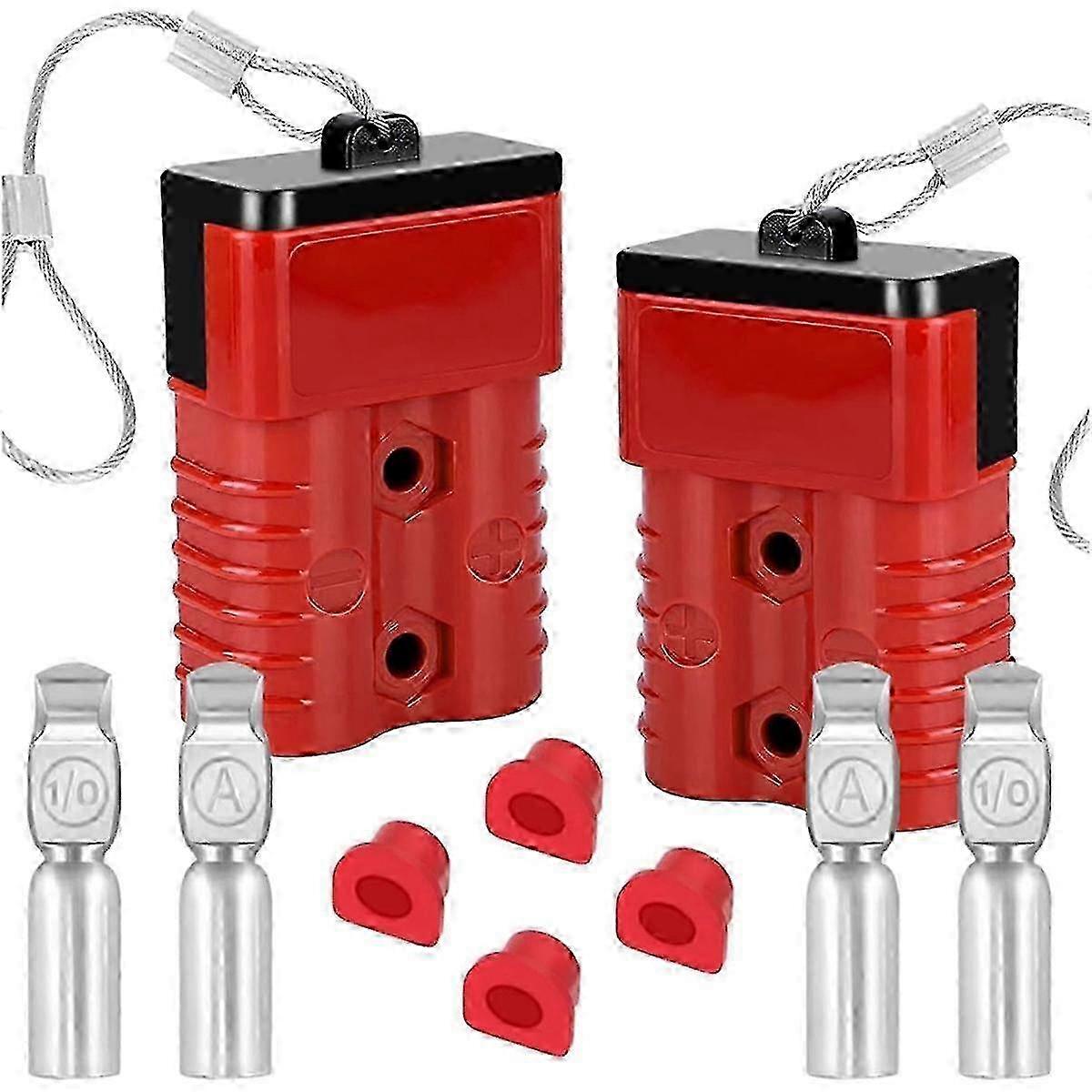 2Pack 175Amp Battery Quick Connect Plugs and Connectors1/0-4 Gauge Battery Quick Disconnect for Winch, Trailer