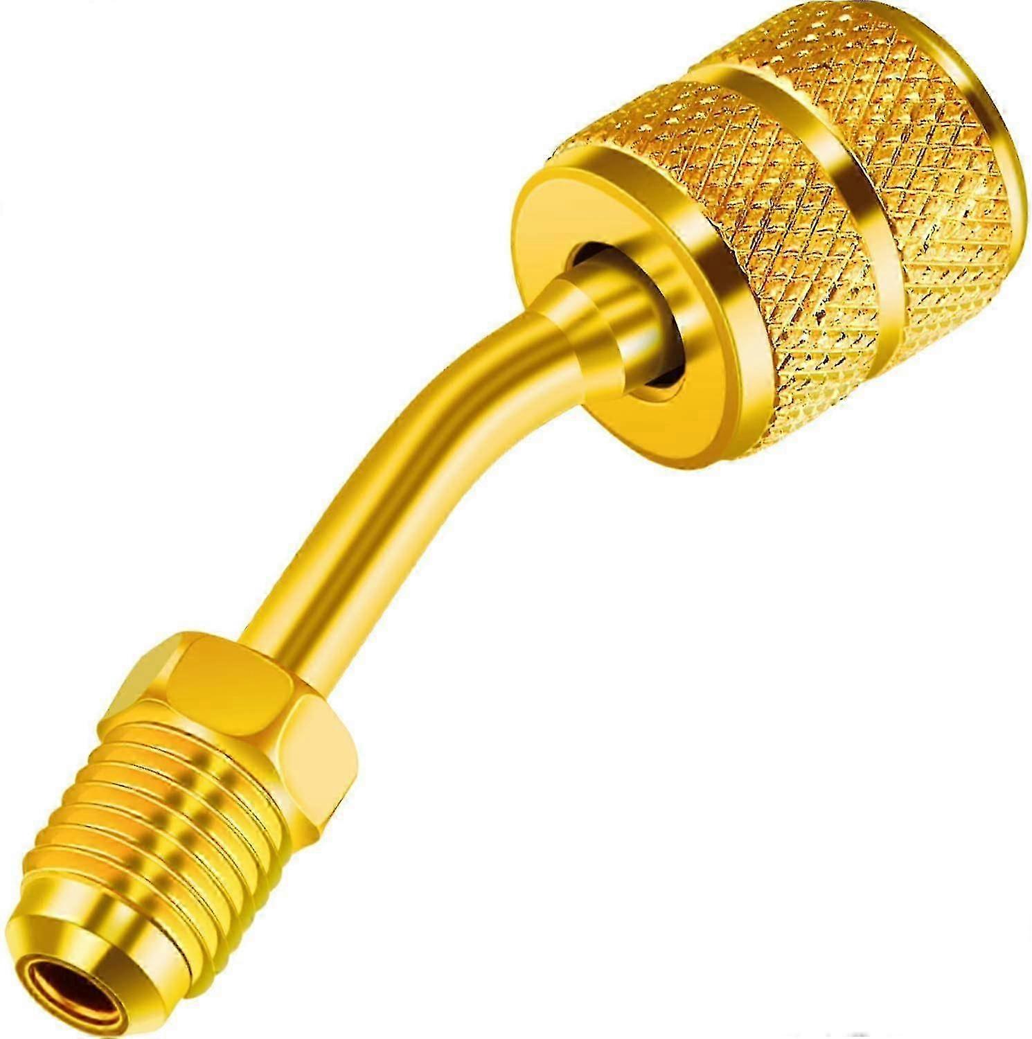 R410a טעינה ואקום יציאה מתאם פליז פליז עם אצבעון 5/16 אינץ Sae מצמד מהיר נקבה 1/4 אינץ Sae זכר התלקחות עבור מיני פיצול מערכת Ai