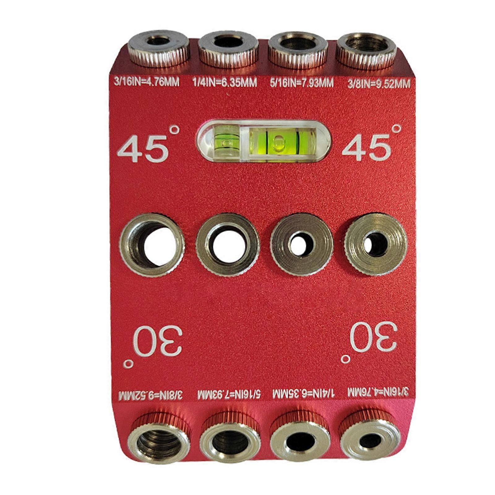 30 45 90 Degree Angle Drill Guide Jig Drill Guide 4 Size Drill Jig for Angled and Straight Holes Metal Drill Hole Guide Multicolor
