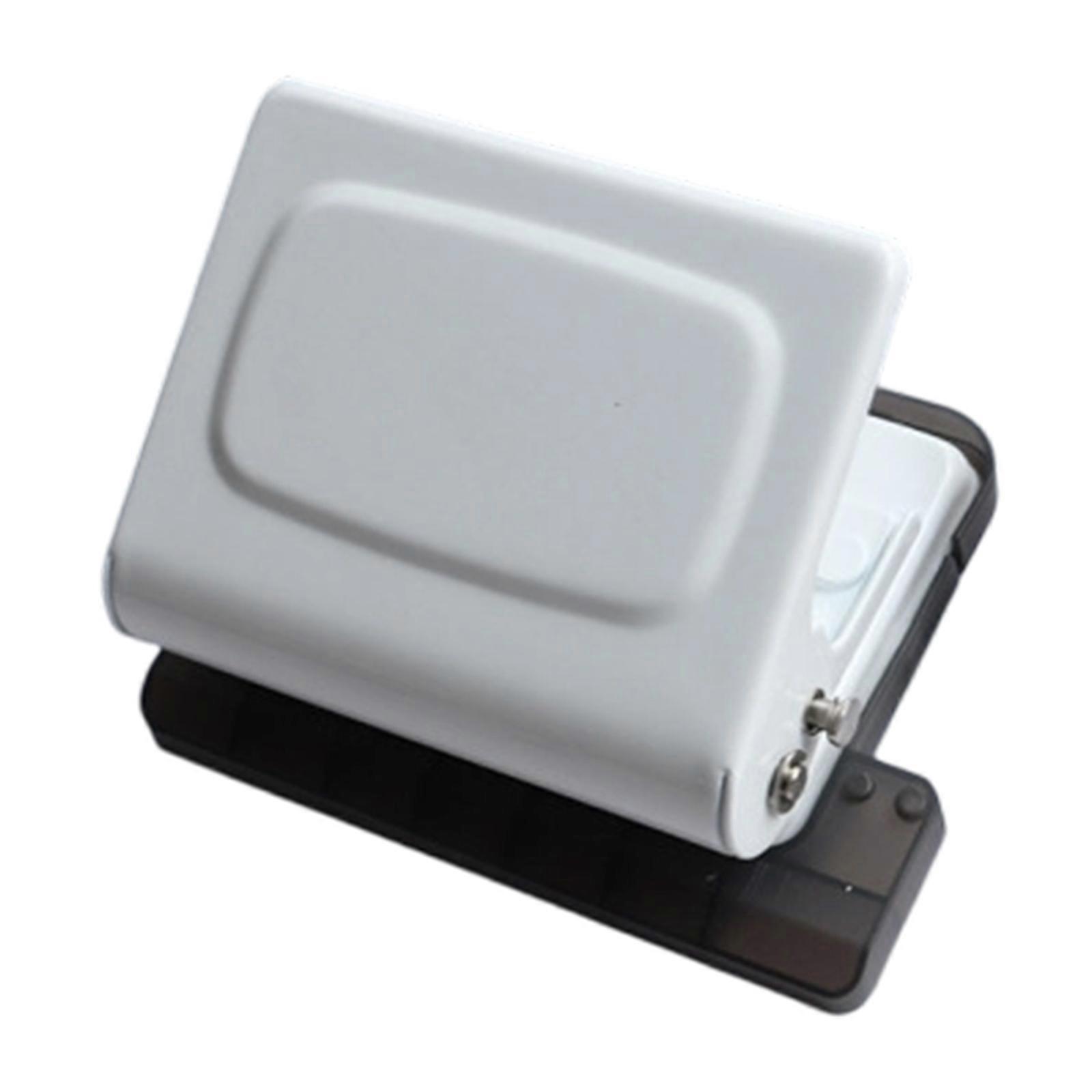 Multi Purpose 10 Hole Paper Punch Tool with Ergonomic Handle and 10 Assorted Color Binding Coils  White