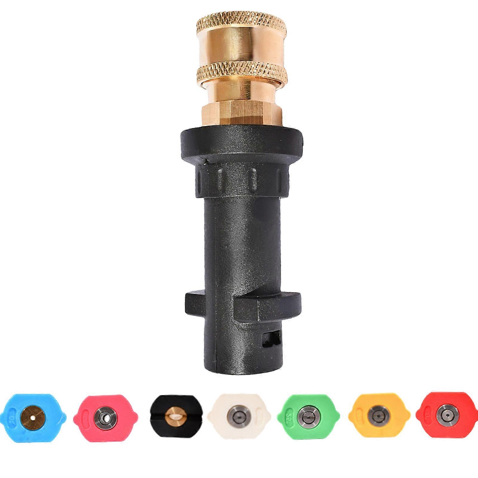 Quick Connect Fitting High Pressure Washer Adapter for Karcher K2 K3 K4 K5 K6 K7 Replacement Connector Washer Attachment Multicolor