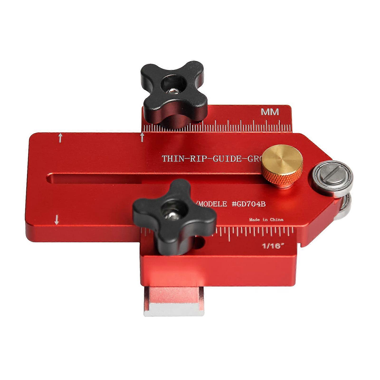 Thin Rips Tablesaw Jig Table Saw Router Cutting Wood Board Fixed Decorative Aluminum Woodworking Feathers Board Tool Multicolor