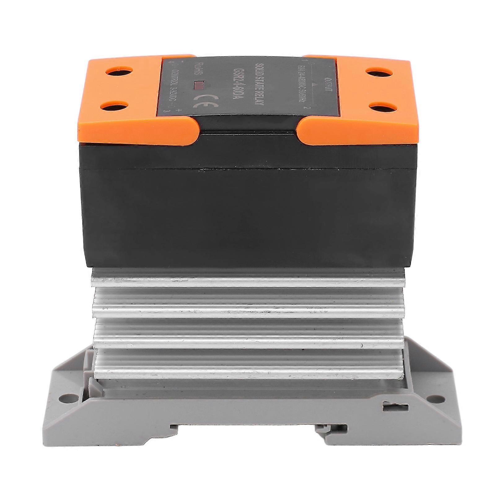 Solid State Relay Small RF Interference DC Control AC Industrial Solid State Relay with Heat Sink DC3‑32V