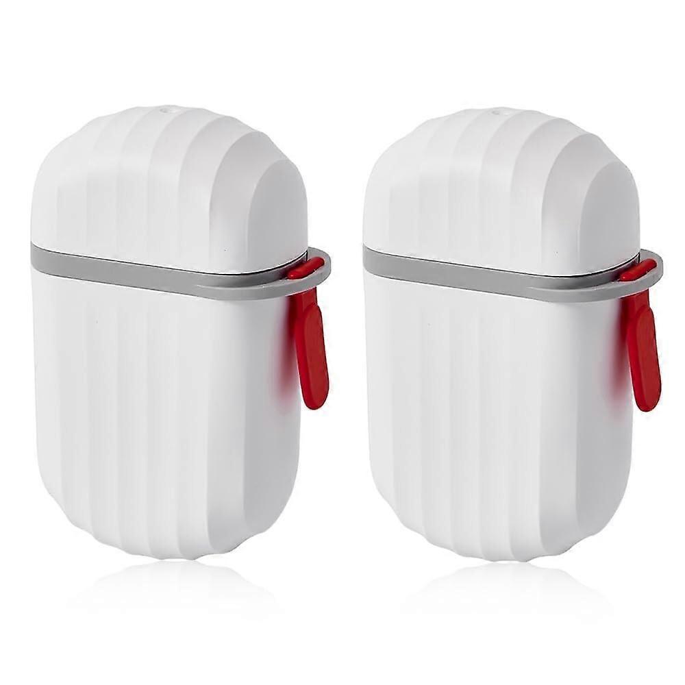Portable Travel Soap Box With Sealed Lid Draining Small Soap Case White 2Pack For Travel Camping