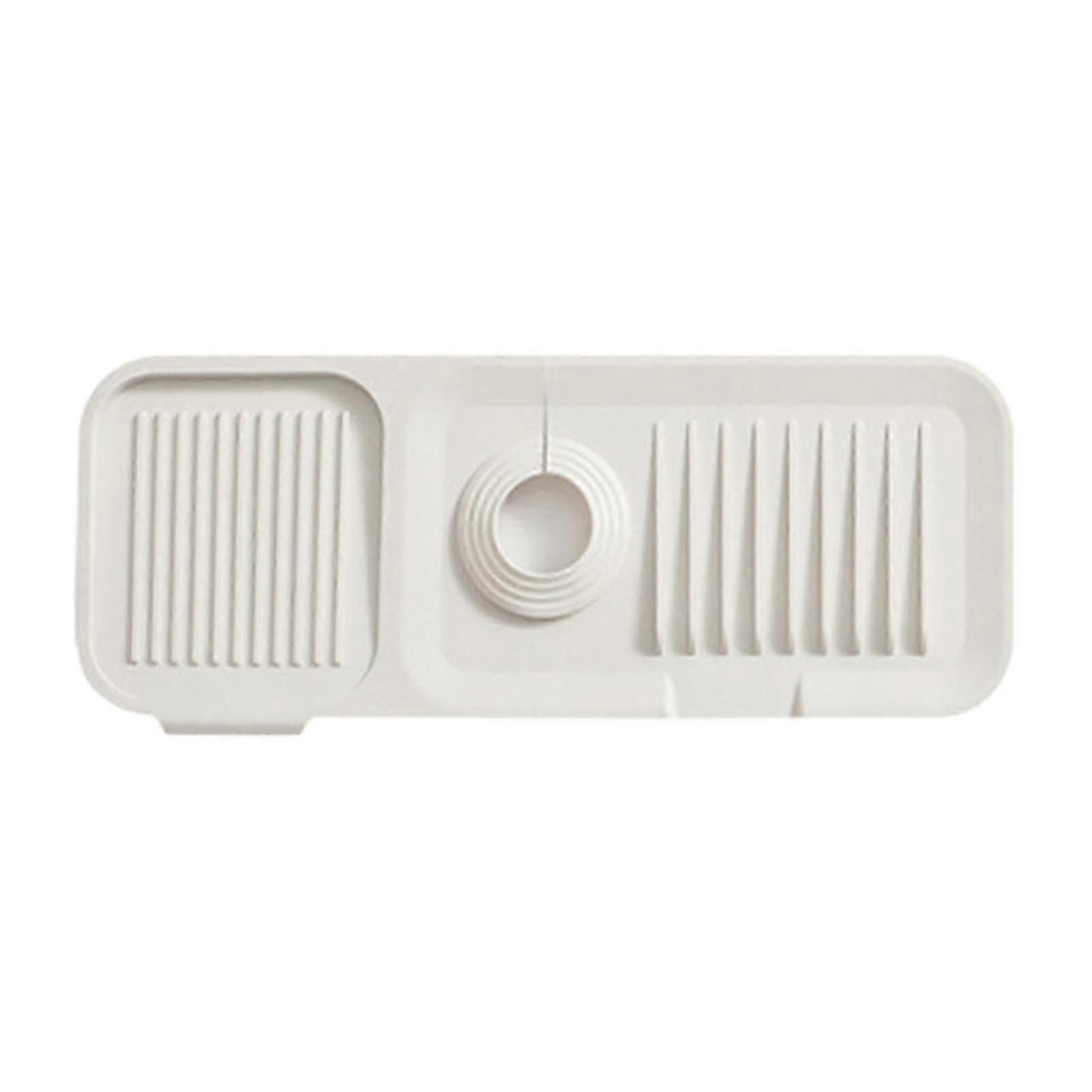 Foldable Silicone Sink Splash Guard Non-Slip Countertop Protector L-Beige