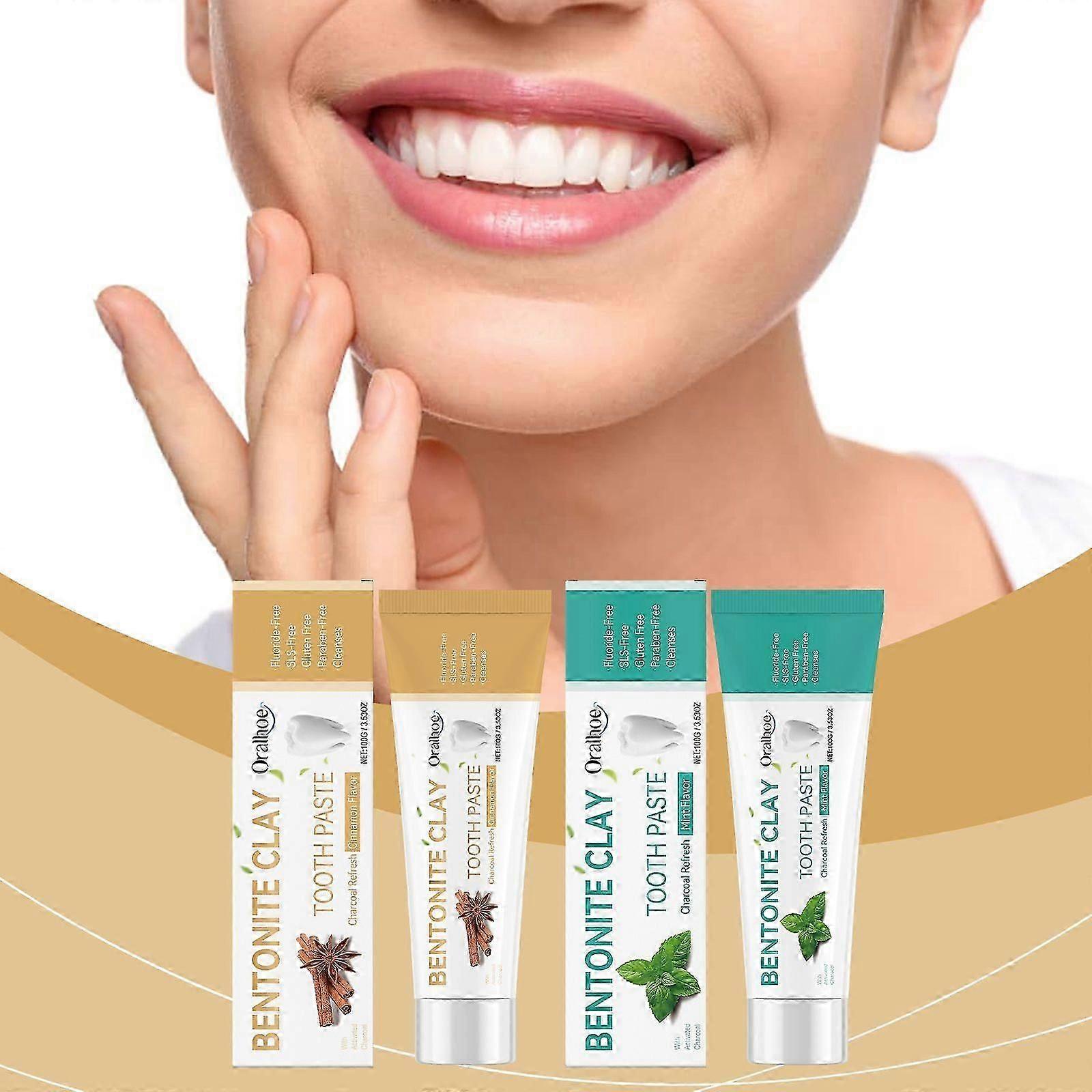 Peppermint Volcanic Ash Toothpaste - Stain Removal, Fresh Breath