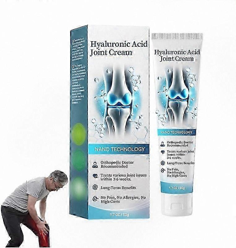 Hyaluronic Acid Joint and Bone Support Cream for Back, Neck, Hands, Knees Pain Relief Solution