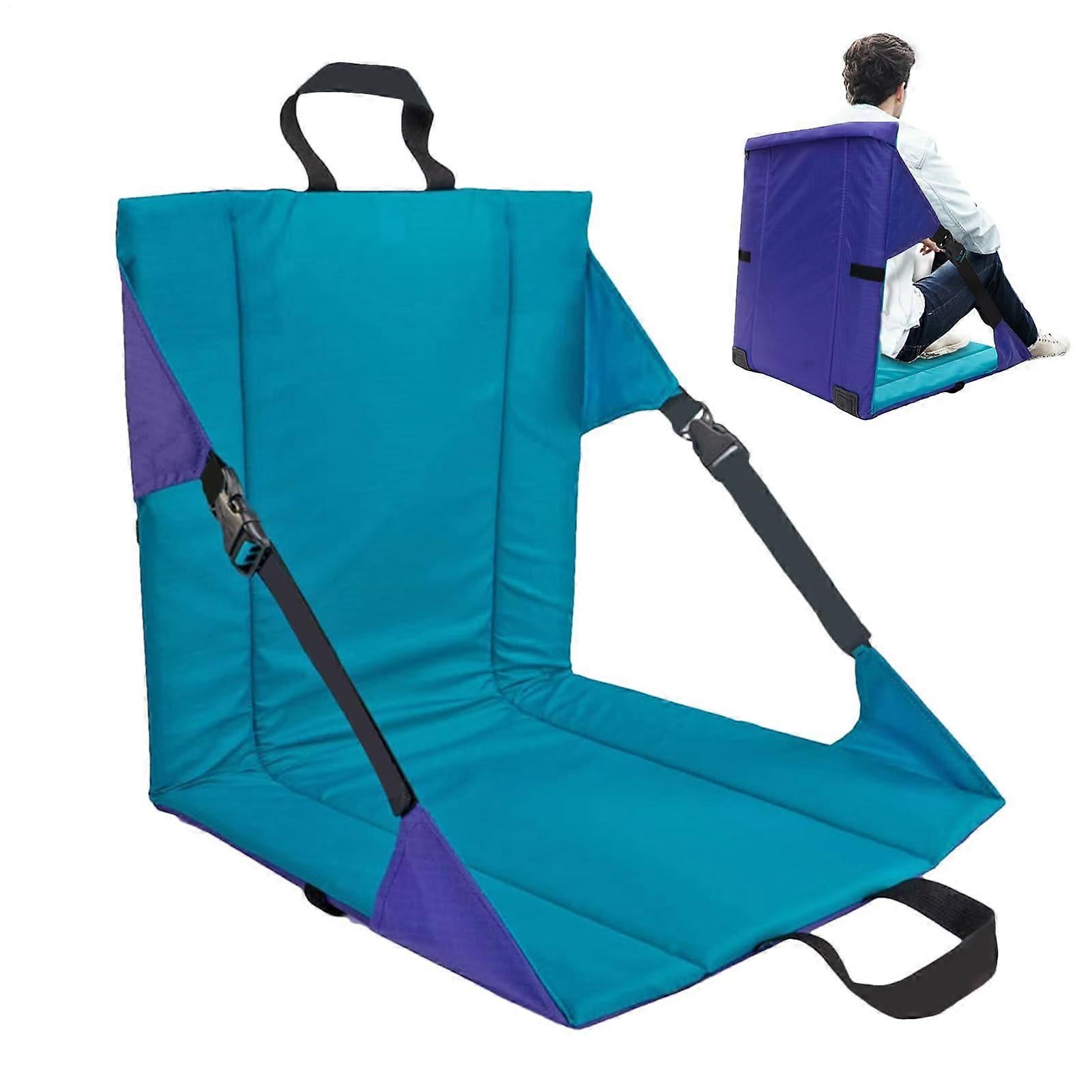 Lightweight Stadium Seat Folding Reclining Chair With Padded Cushion And Adjustable Backrest Portable Bleacher Seat