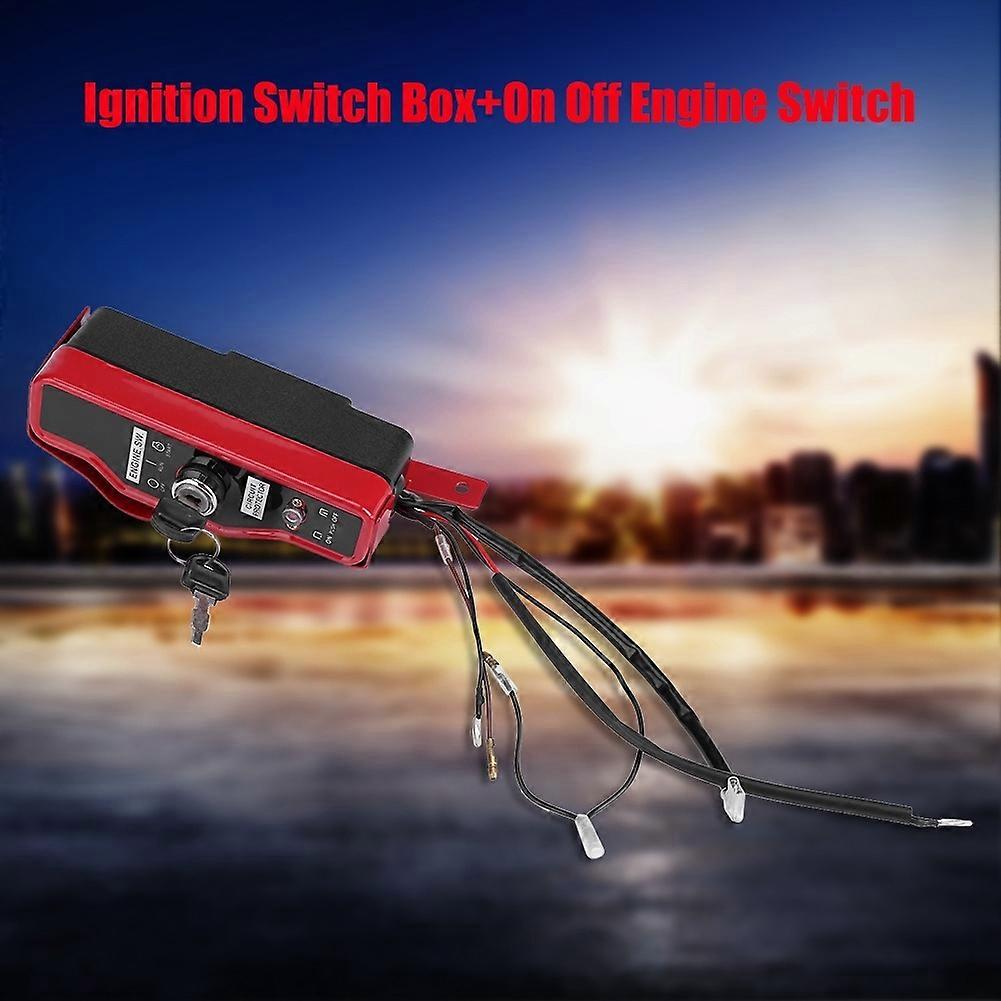 Electric Ignition Switch Box with 2 Keys for Honda GX390 13HP GX340 11HP 168F GX160 Gas Engine