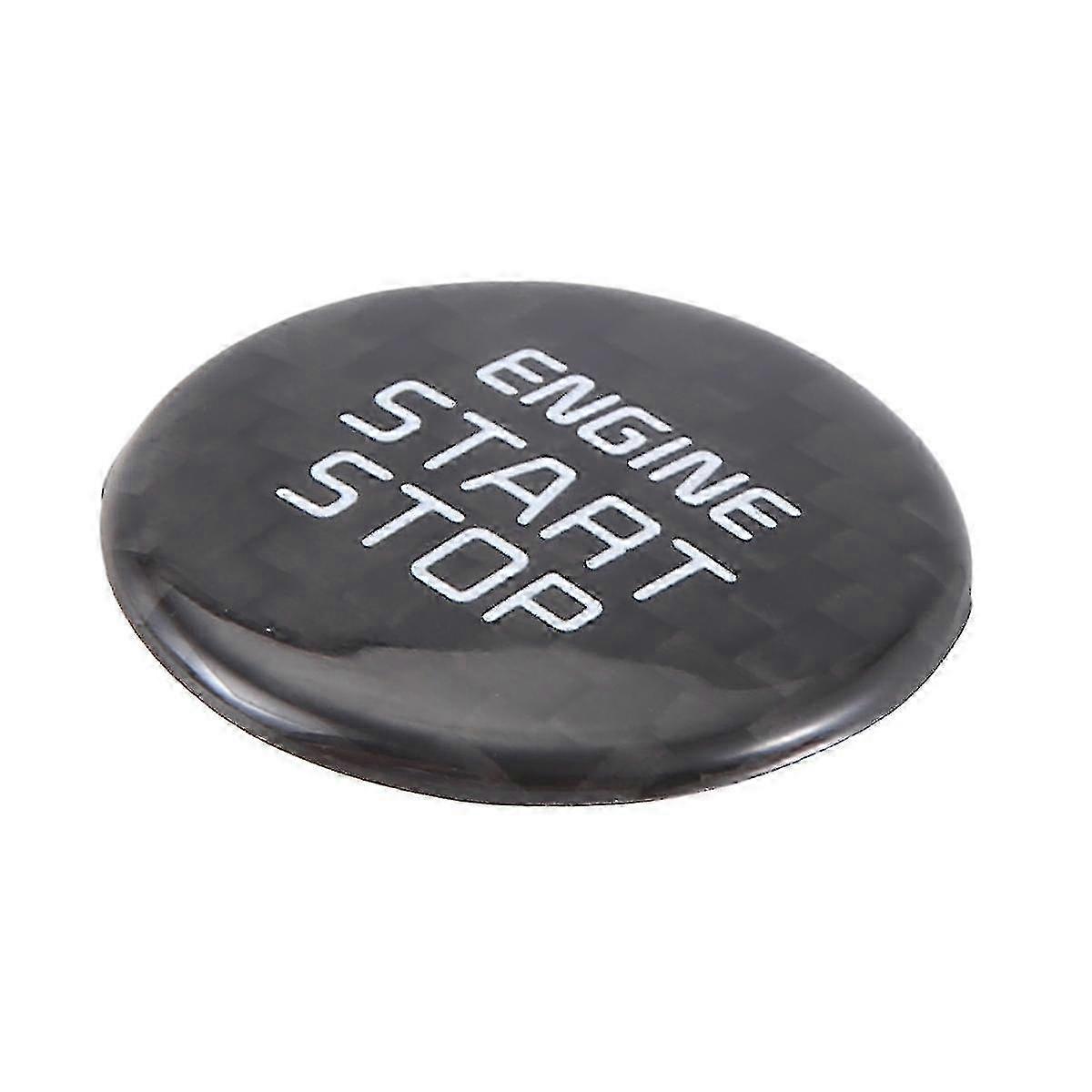 Real Carbon -Key Start Stop Button Engine Button Cover Sticker for 2018-2022