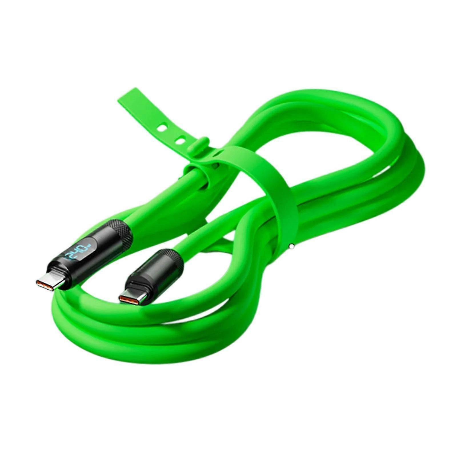 Soft Silicone 240W Type C Charging Cable With Digital Display compatible Quick Charge And Data Transfer Myi