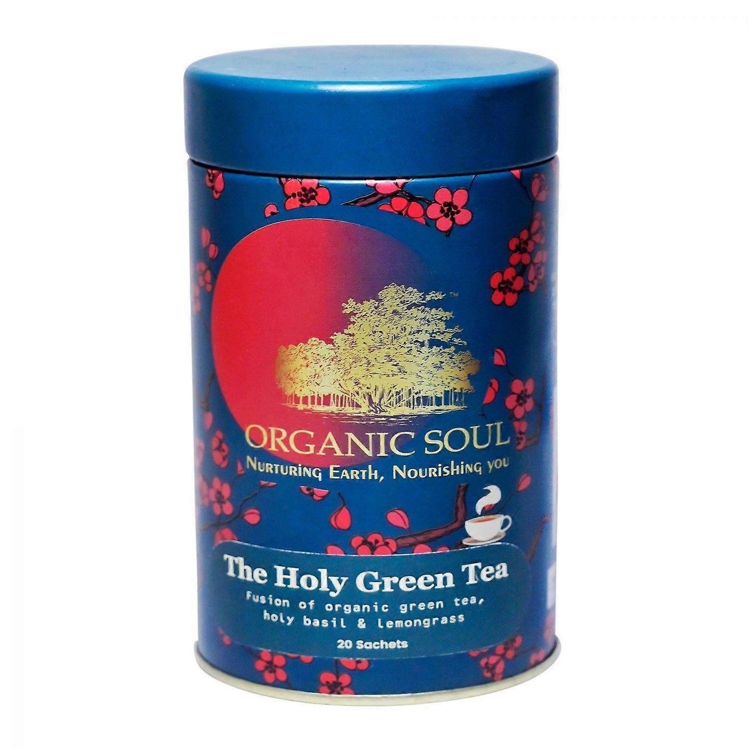 Органический Зеленый чай с Тулси и Лемонграссом (20 пак, 2 г), The Holy Green Tea,  Organic Soul
