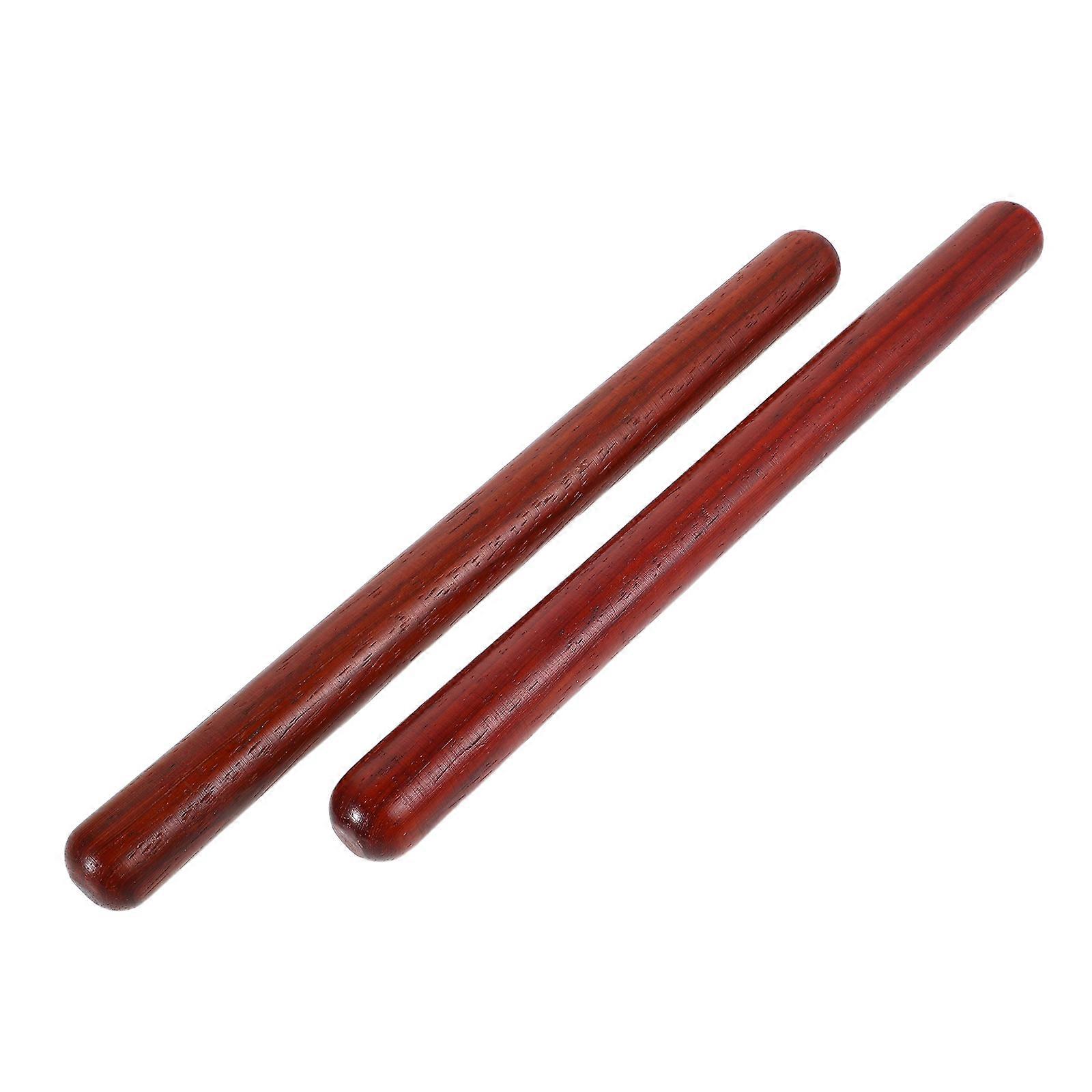 Redwood Hardwood Rhythm Sticks for Home Use 1Pair Classical Percussion Sticks