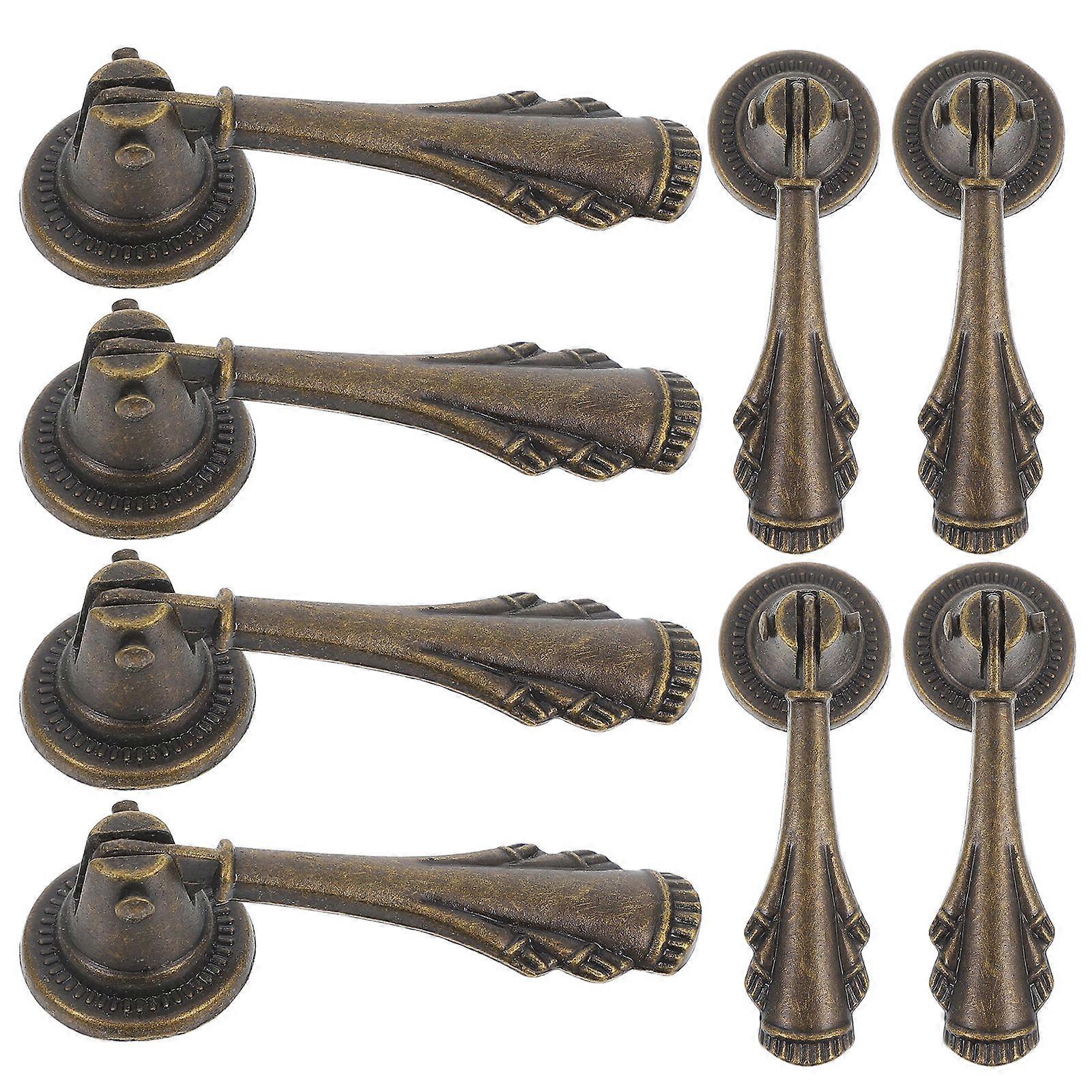 Elegant Drawer Ring Pull Handle Single Hole Retro Cabinet Handle 10Pcs